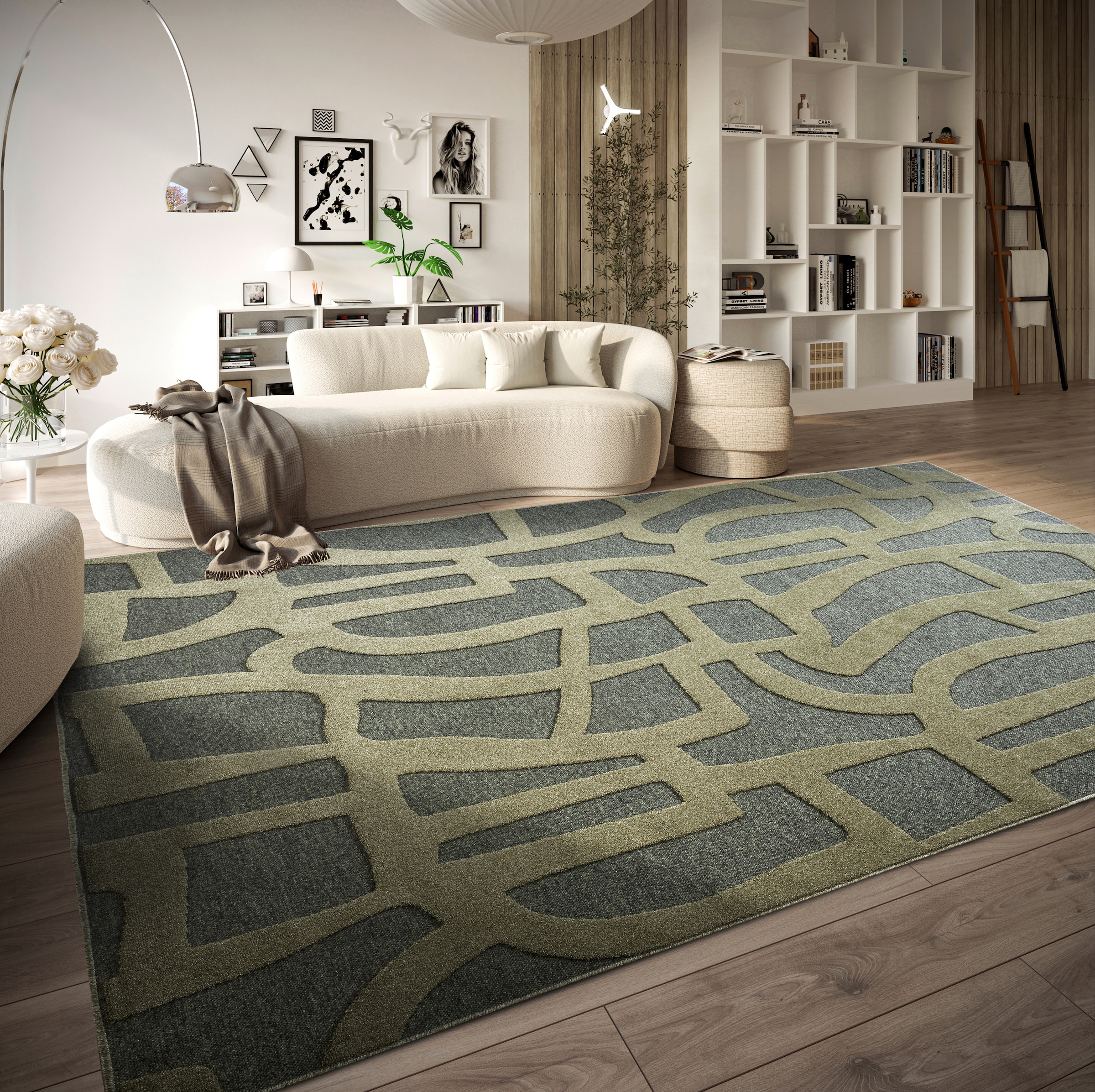 Villeroy & Boch Tapis »Therese« Rectangulaire 5,5 mm Höhe Wohnzimmer, Schlafzimmer, Modern, Hoch-Tief Effekt, Flur