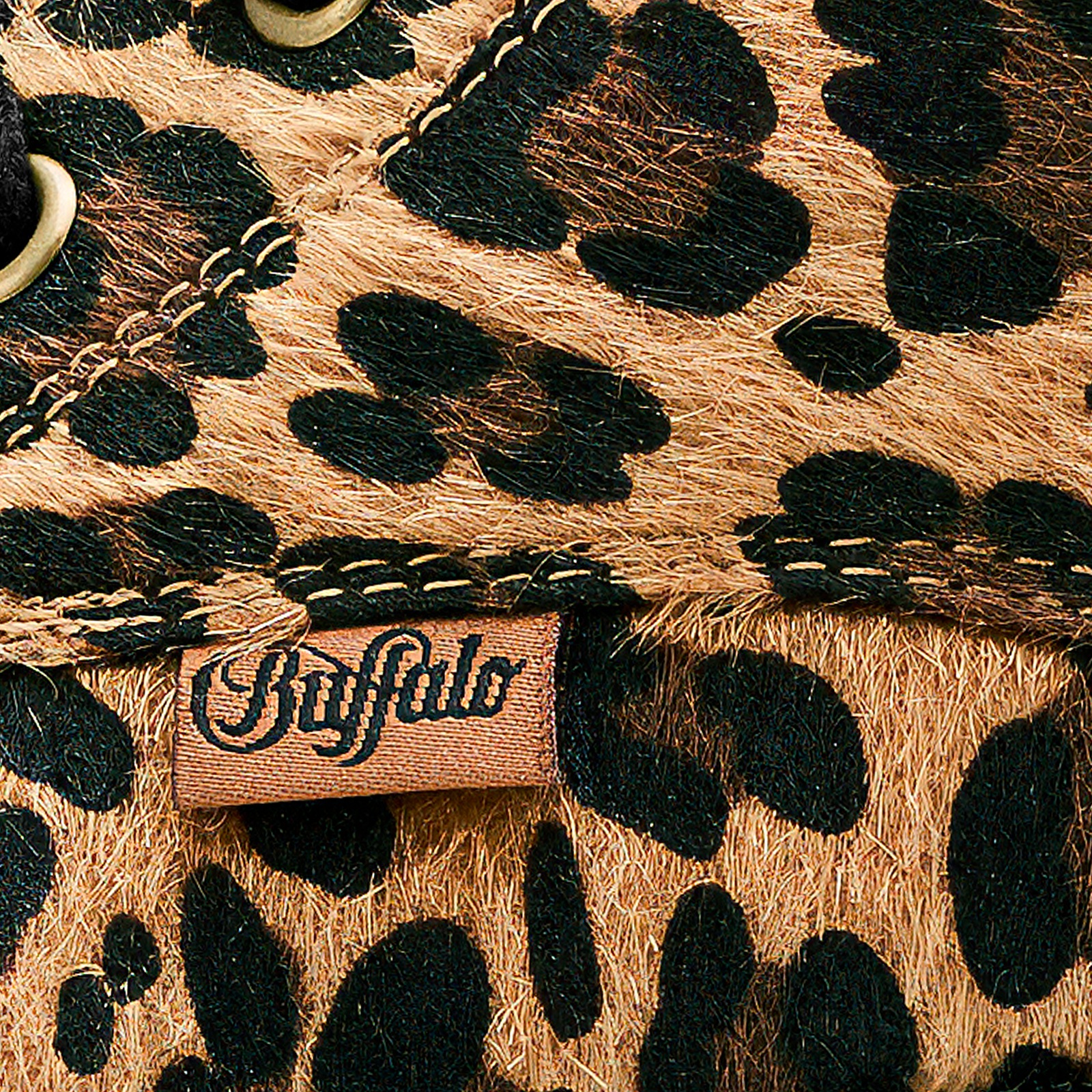 Buffalo Schnürboots »ASPEN«  Schnürstiefelette, Plateauboots in trendiger Leo-Optik