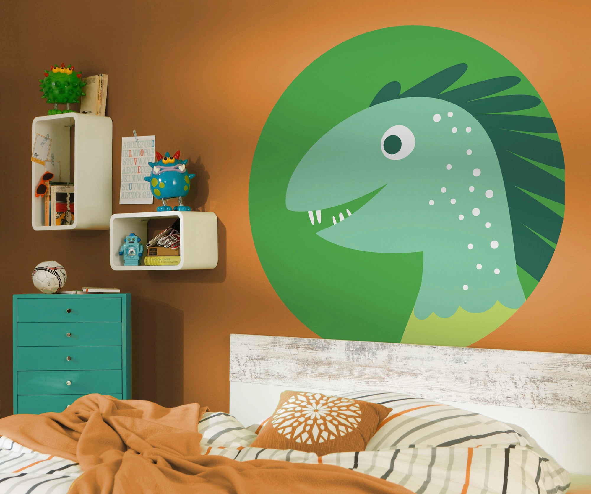 Komar Fototapete »Vlies selbstklebend - Little Dino Velo - Grösse 125 x 125 cm« bedruckt glatt Wohnzimmer, Schlafzimmer