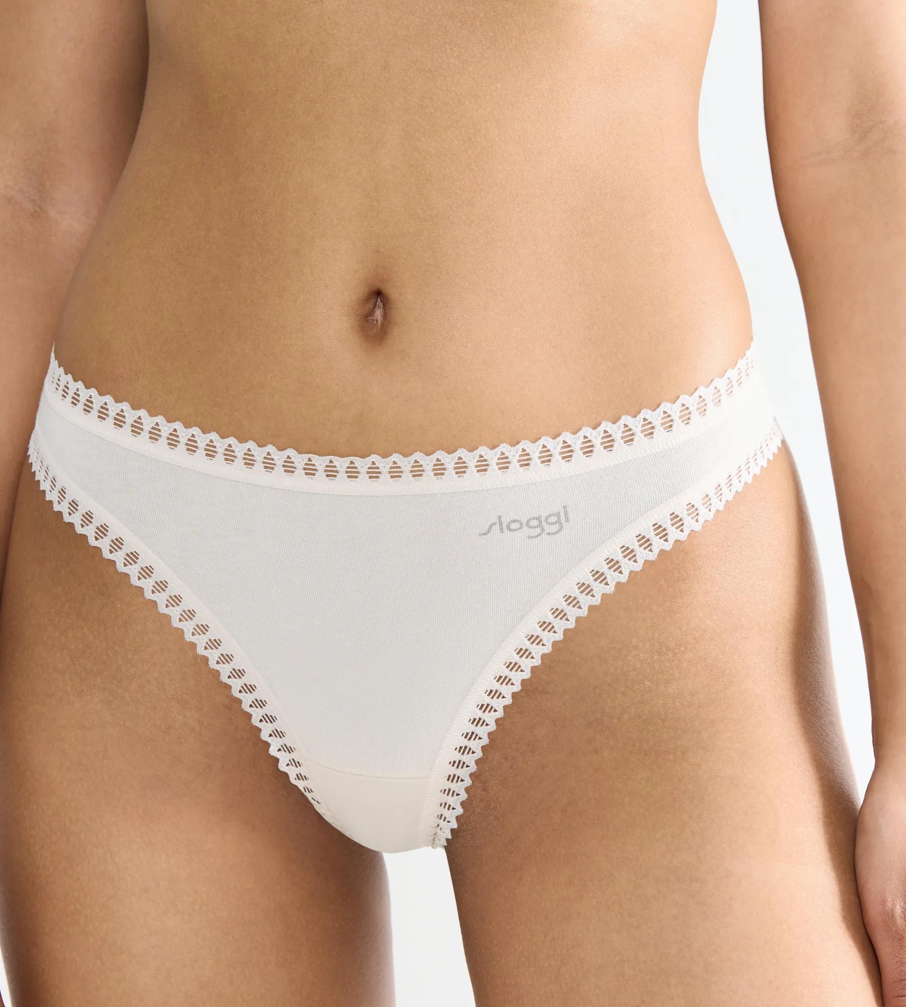 sloggi String »GO Crush« dehnbare Spitzendetails, Multipack, Cotton-Mix, bequem