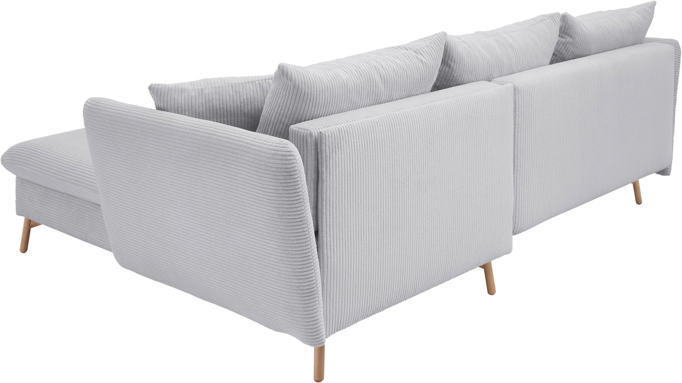 GOODproduct Ecksofa »MERLE, 258 cm, L-Form, traumhafter Cord,« mit Bettfunktion und Bettkasten, Liegefläche 224 x 139