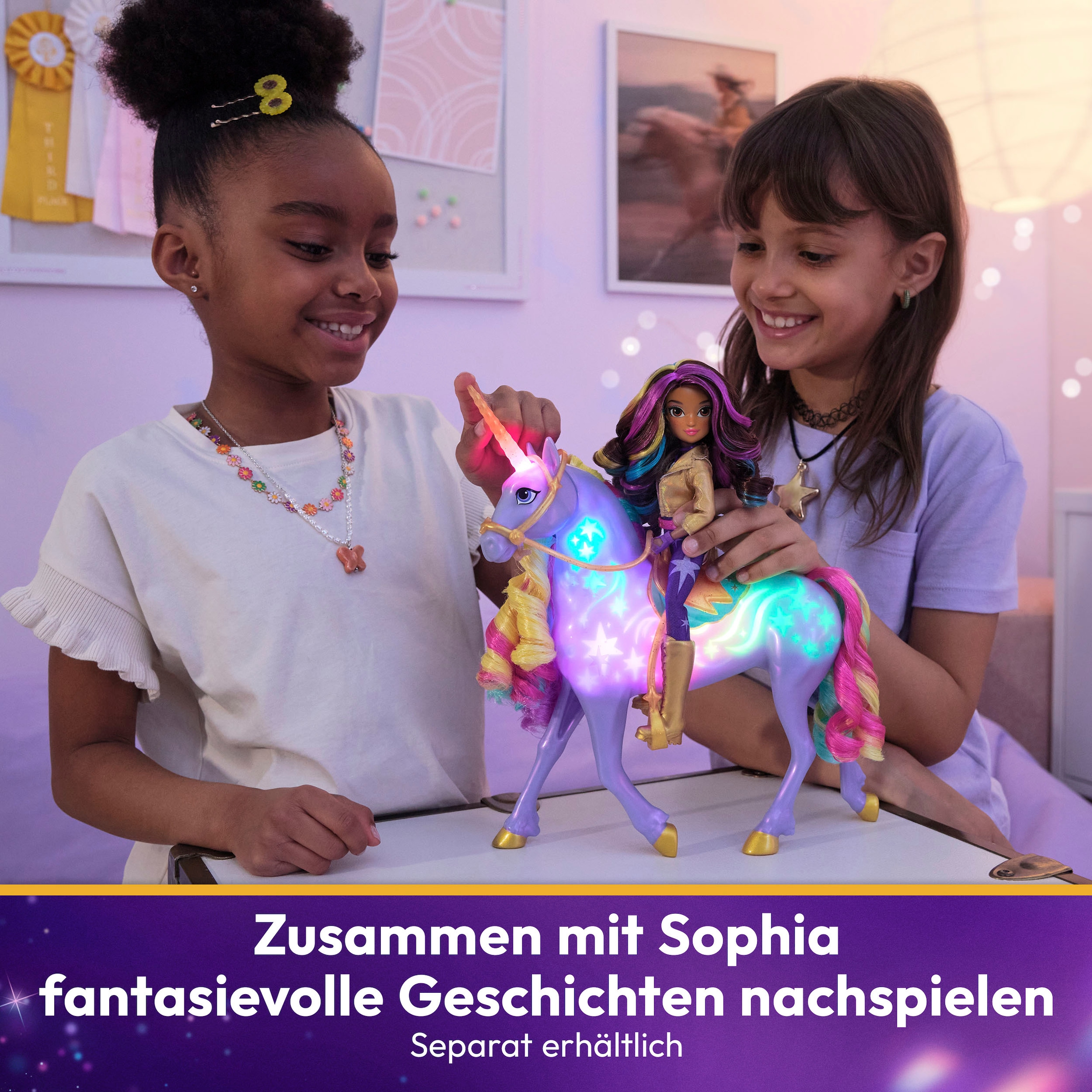 Spin Master Anziehpuppe »Unicorn Academy - Interactive Rainbow Light-Up Wildstar« mit Leuchteffekt