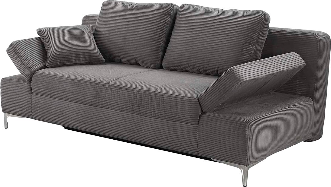 Jockenhöfer Gruppe Canapé-lit »Jano, B: 202 cm, Liegefl. 144x200 cm« mit Bettfunktion, Bettkasten, Armteilverstellung & 1 Zierkissen