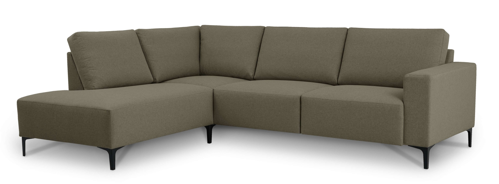 Home affaire Ecksofa »Tournon, L-Form, Breite 256 cm, Webstoff, Chenille« Designsofa im nordischen Stil, Wellenunterfederung, Metallfüsse