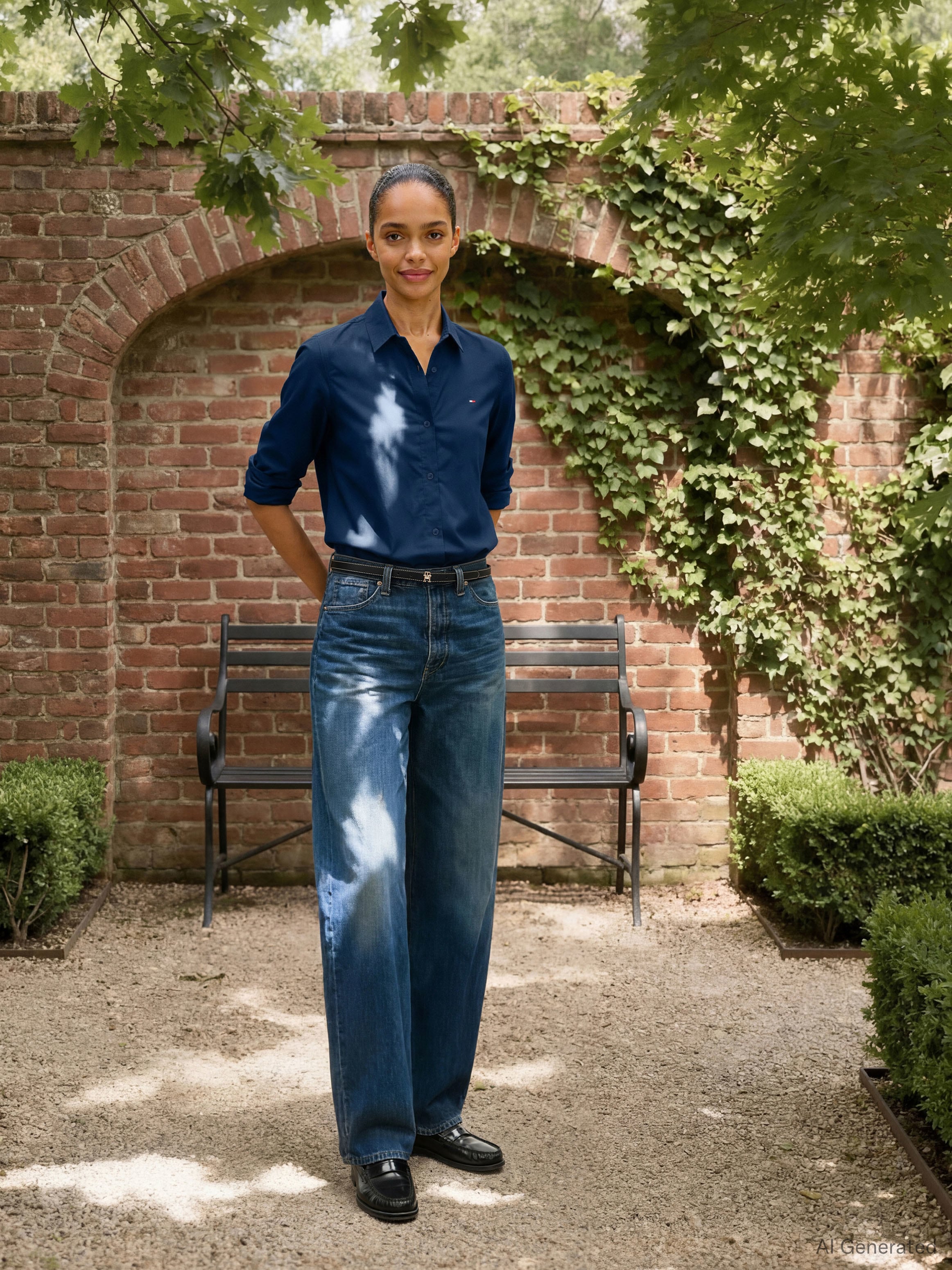 Tommy Hilfiger Blouse chemise »STRETCH REGULAR LS SHIRT« avec logo Tommy Hilfiger brodé, coupe régulière