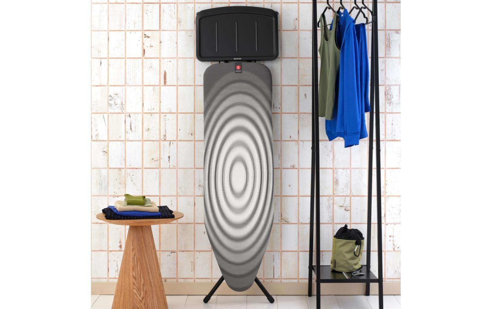 Brabantia Bügelbrett »mit Dampfstationsablage 101083 Titan Oval/Black«