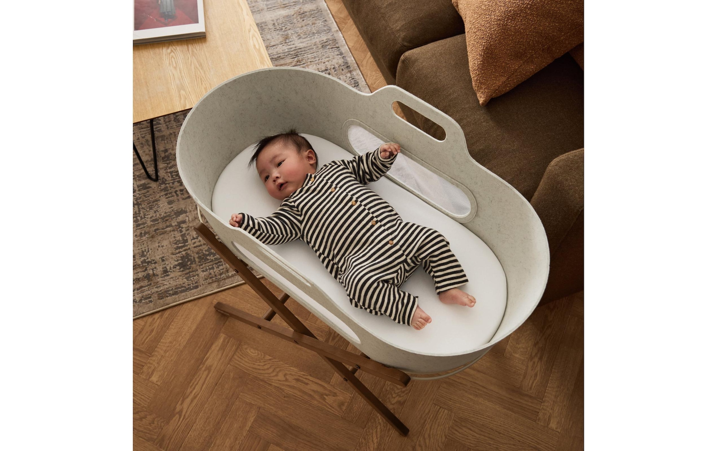   Lit bébé »Snüz Baskit Moseskorb & Ständer Set«