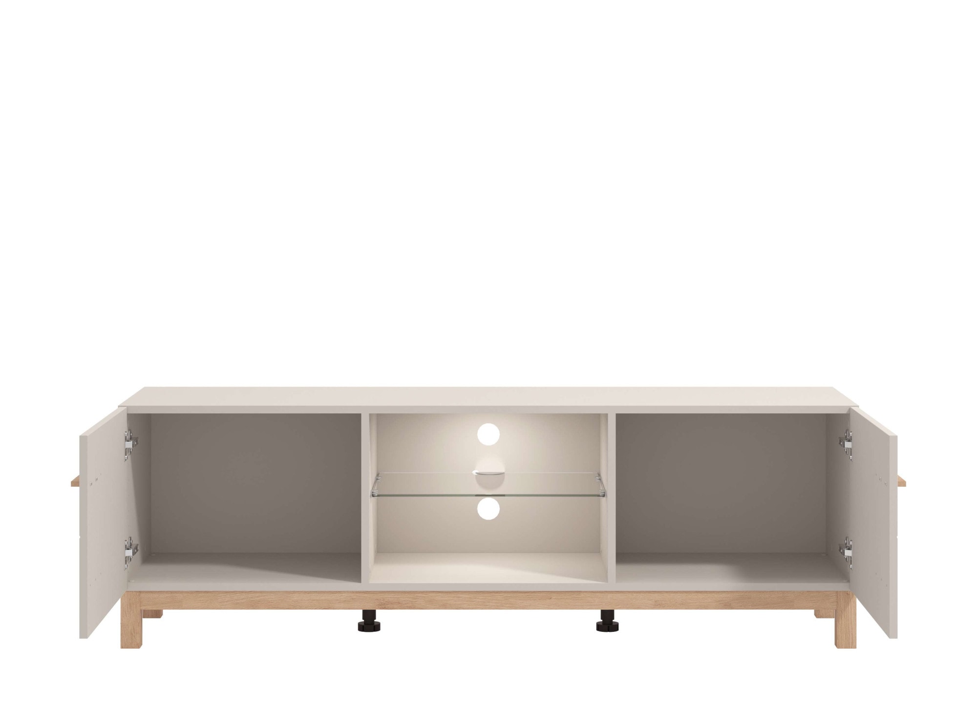 Home affaire Banc TV »Essex, TV-Board, TV-Kommode, TV-Schrank, TV-Unterschrank, TV-Möbel« Elegantes Lowboard (154 cm) in Kaschmir mit viel Stauraum