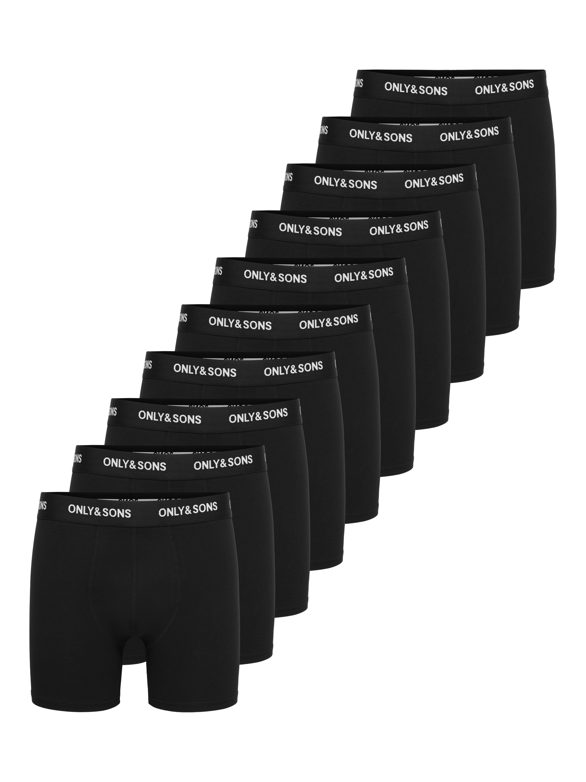 ONLY & SONS Trunk »ONSRIBER BOXERS 10PACK« Packung, 10 Stk. Baumwollmischung, 10-er Pack