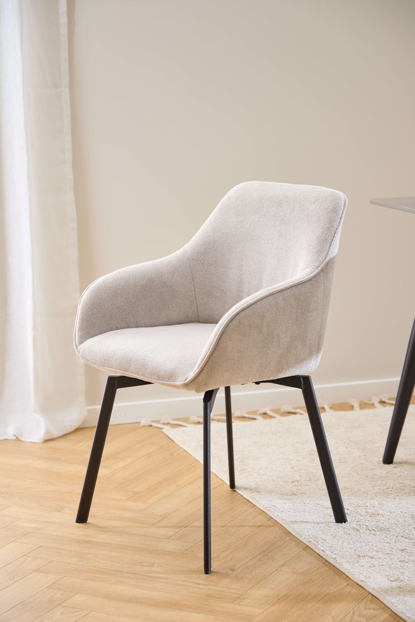 ACTONA GROUP Chaise de salle à manger »Clara, Stuhl, Polsterstuhl, Armlehnenstuhl« () 2 cuisAvec accoudoirs, fonction de retour automatique, rotation, lot de 2