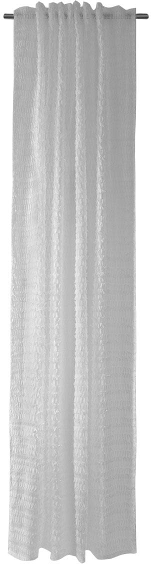HOMING Gardine »Franje« verdeckte Schlaufen 1 Stk. tlg. Fransen, modern, weiss, Wohnzimmer, Schlafzimmer