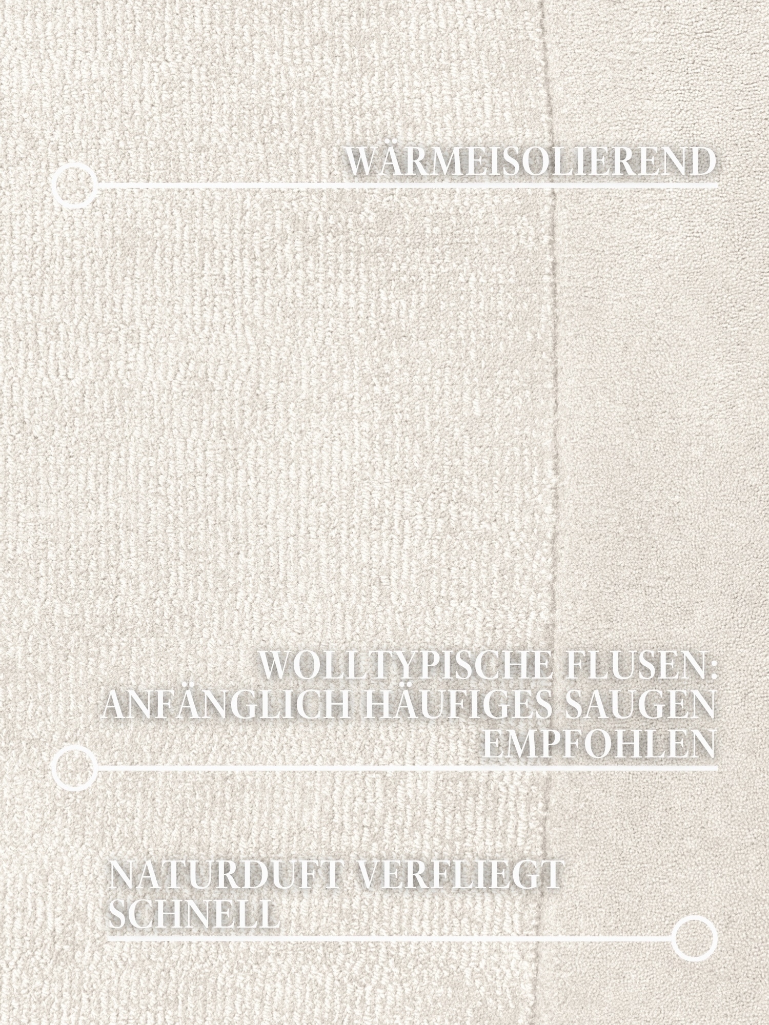 Villeroy & Boch Tapis »Wollteppich Kivi« Rectangulaire 17 mm Höhe tissé main, laine, bordure, uni, coureur, salon, organique