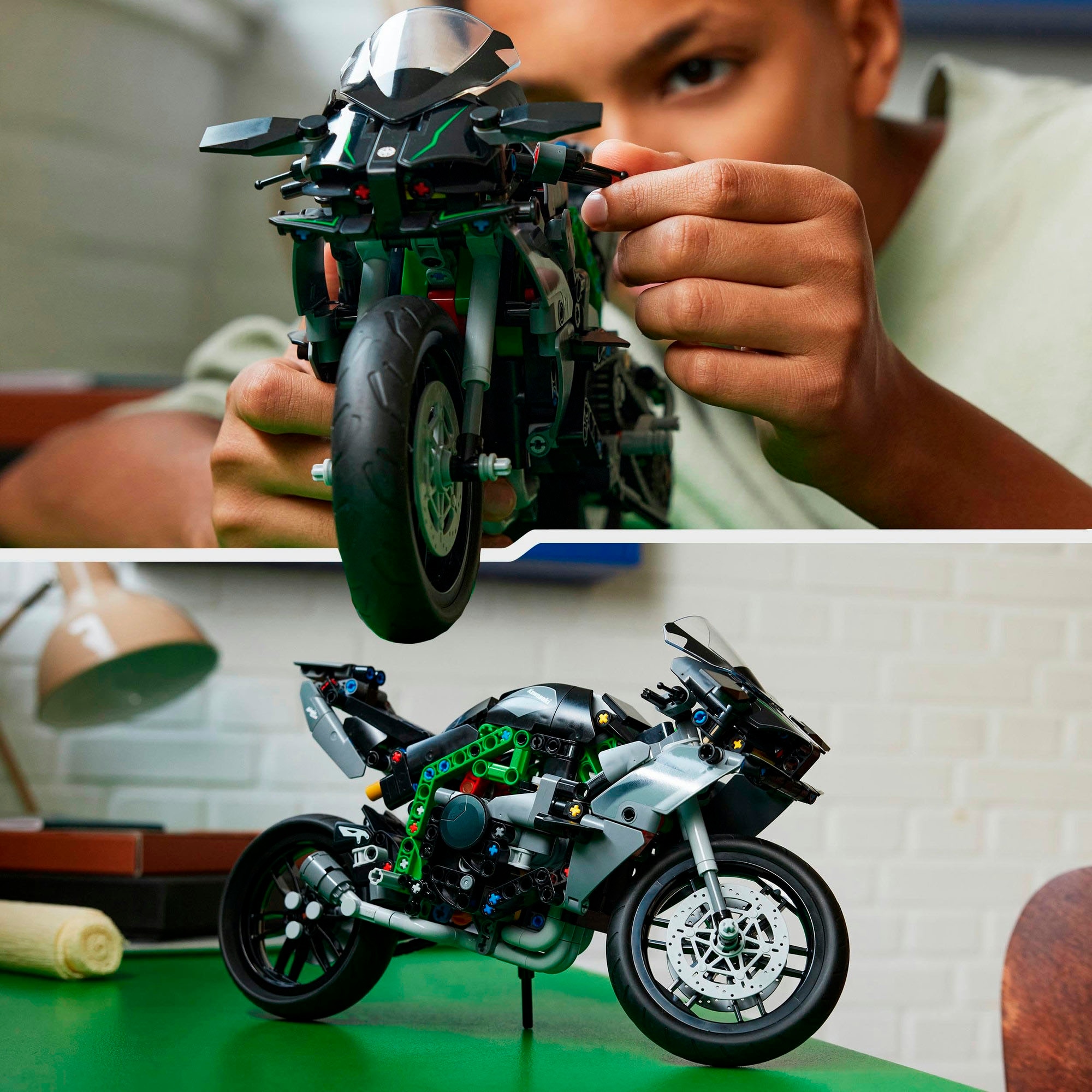LEGO® Konstruktionsspielsteine »Kawasaki Ninja H2R Motorrad (42170), LEGO® Technic« Made in Europe