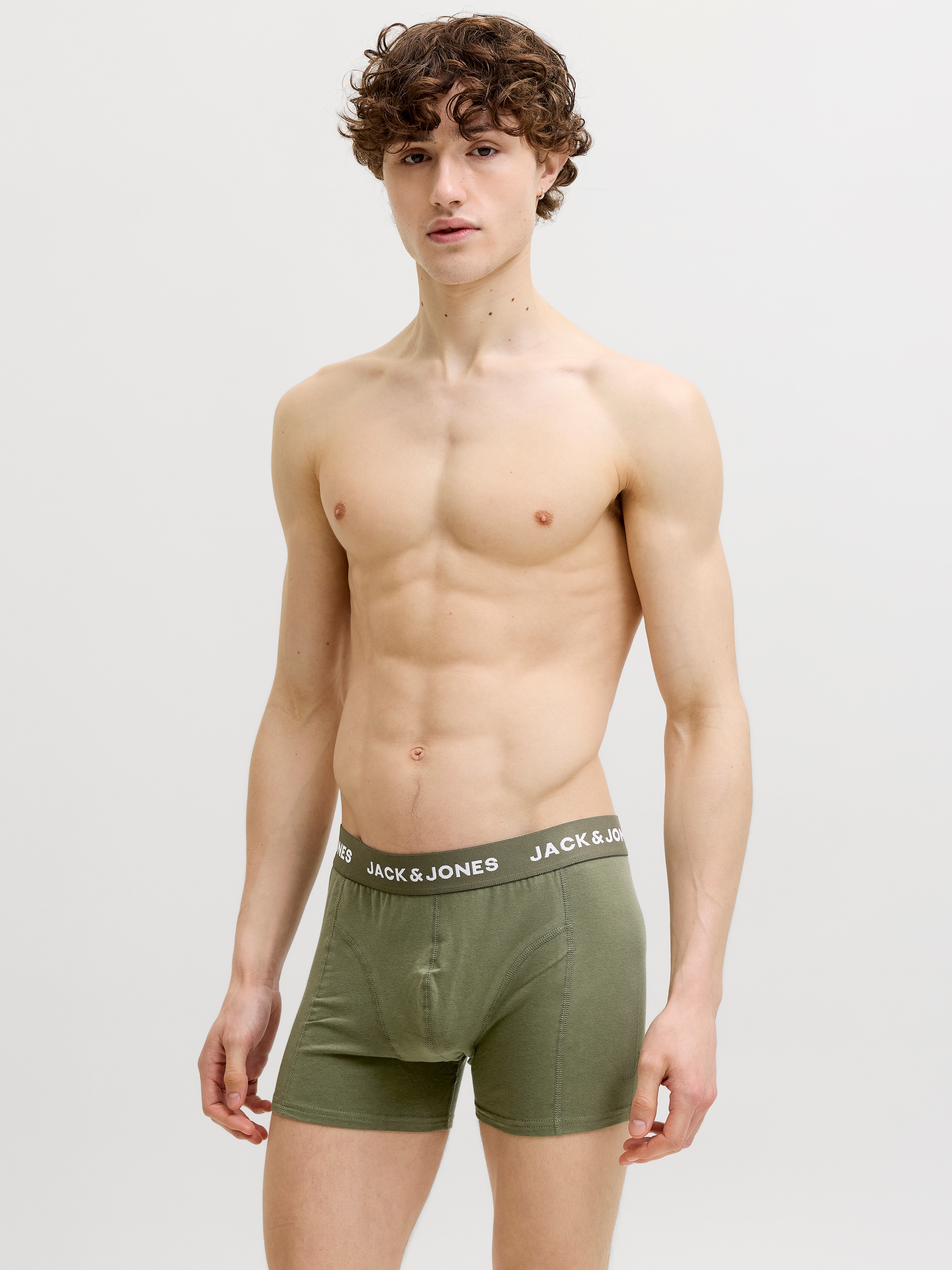 Jack & Jones Tronc »JACBENJA SOLID TRUNKS 7 PACK STYD« Paquet, 7 cuis mélange de coton, ceinture élastique