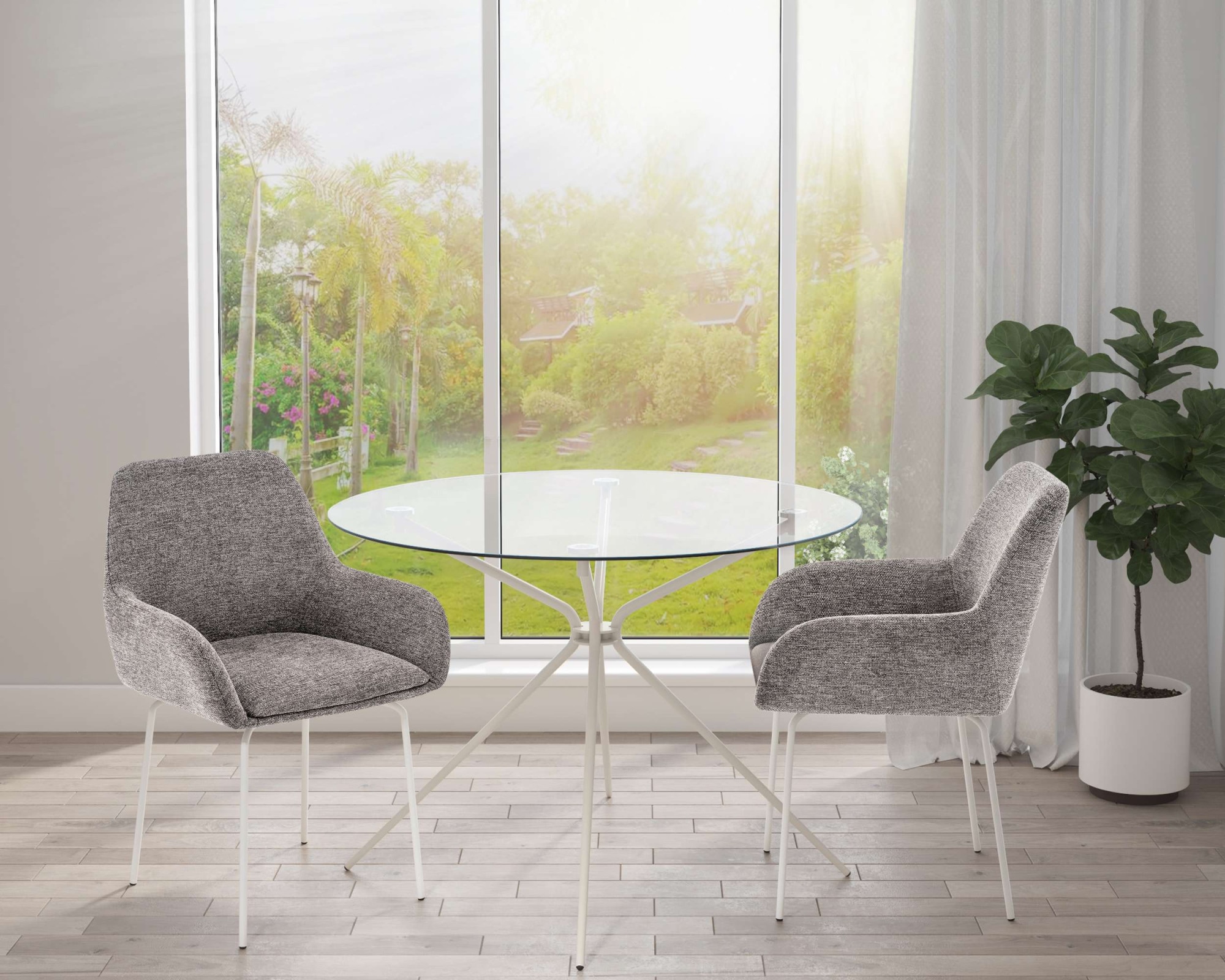 GOODproduct Esstisch »Silvi, TOPSELLER!« Esstisch, Glastisch, Küchentisch, OTTOs Choice,  rund, Ø110 cm, Metallgestell