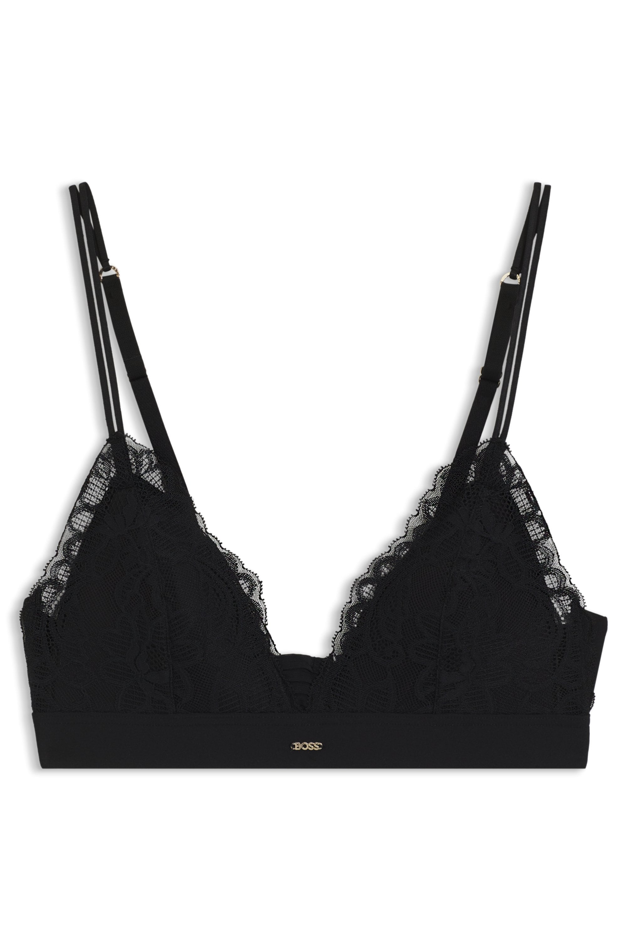 BOSS Brassière »BLOSSOM« Premium Spitzen-Bralette mit plissiertem Mesh