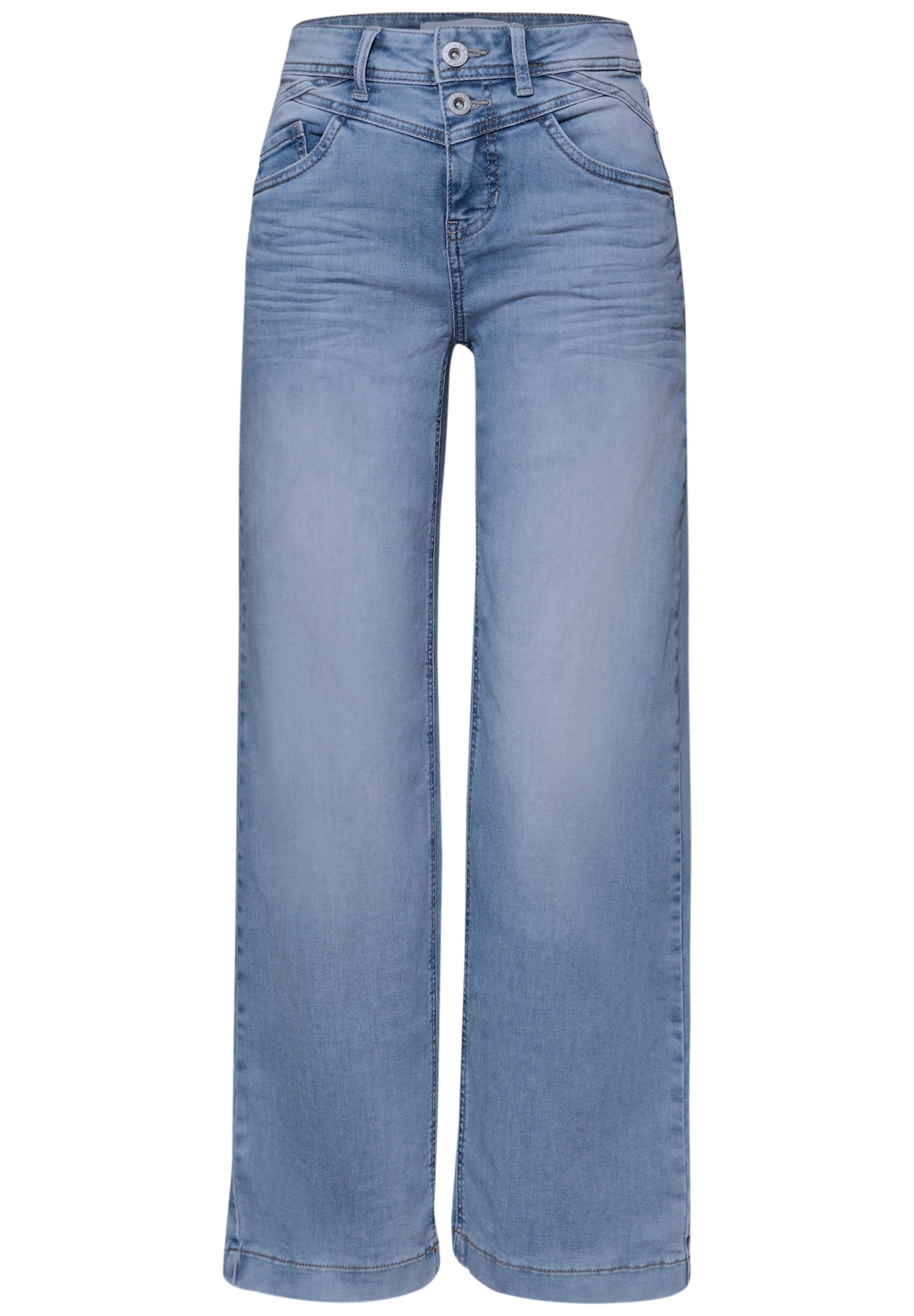 STREET ONE Jeans taille haute »Style Emee« mit weitem Bein und Viskose mit Stretch