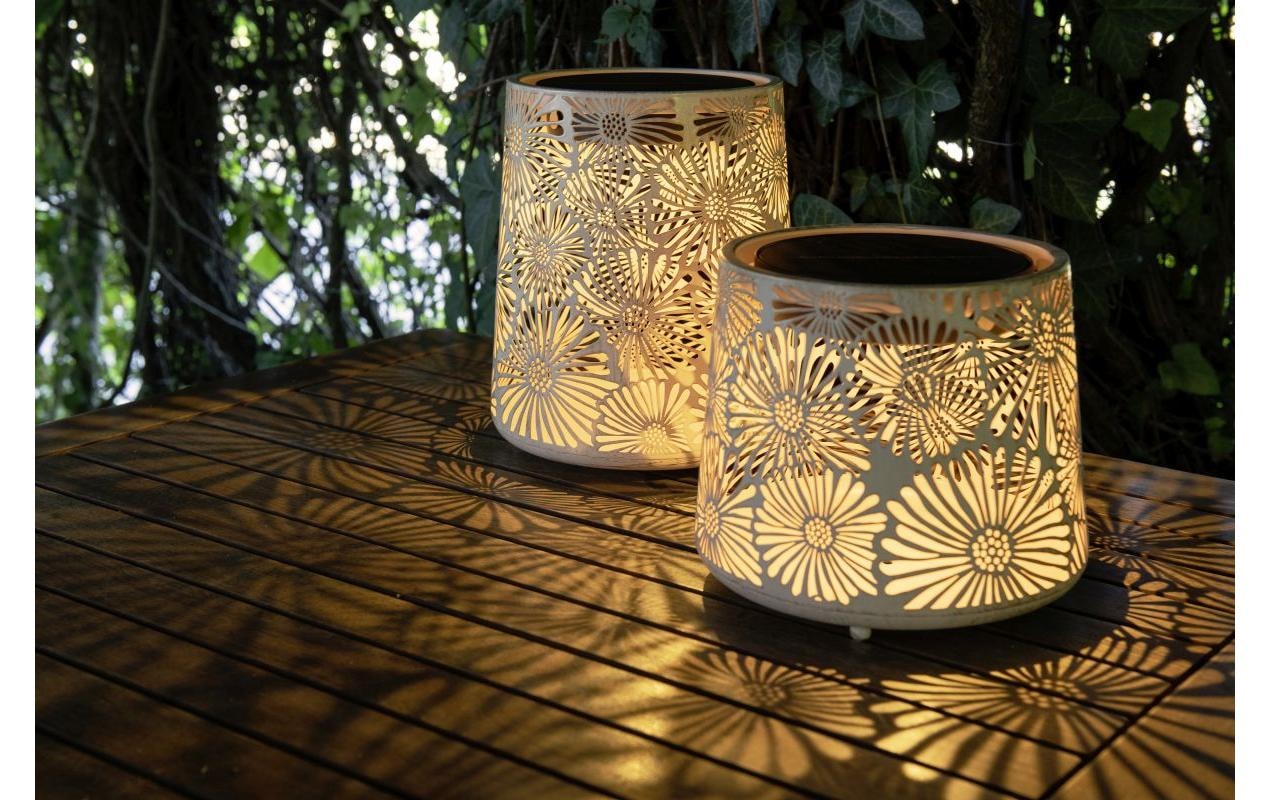 STT Laterne »Antic Mini Blossom« Dekorative Solar-Laterne mit Dämmerungsschalter