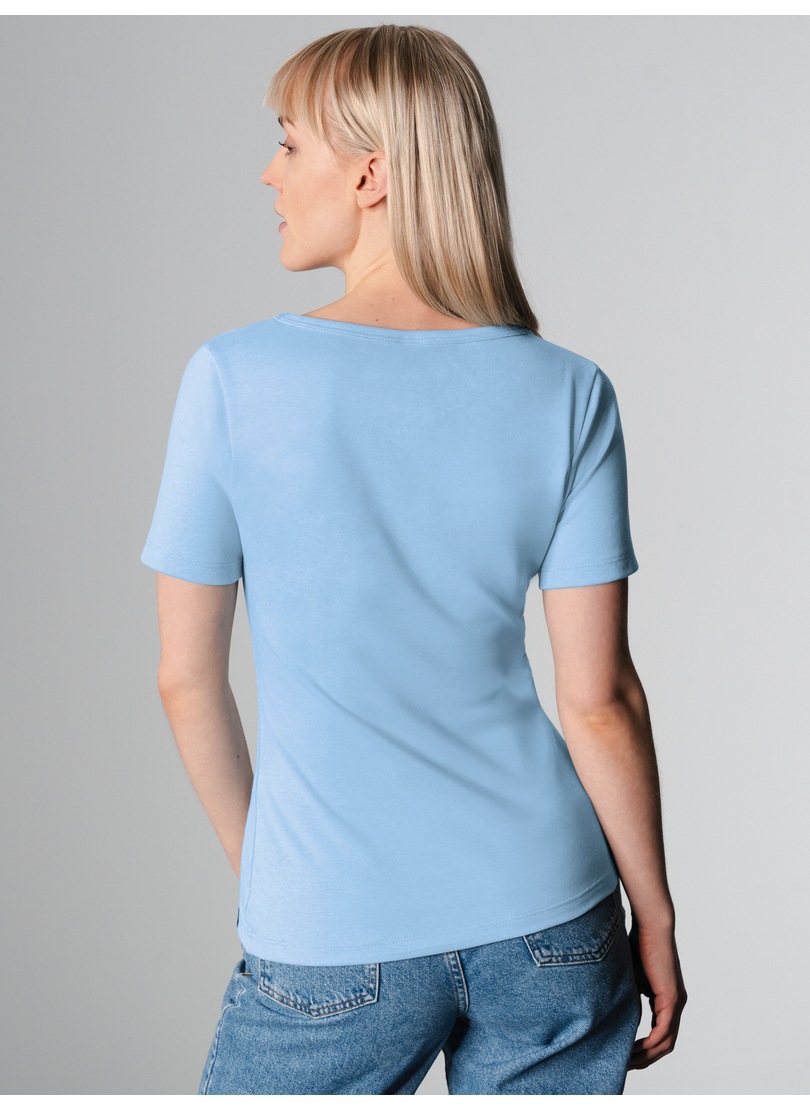 Trigema T-Shirt »TRIGEMA V-Shirt aus Baumwolle/Elastan« 1 Stk.