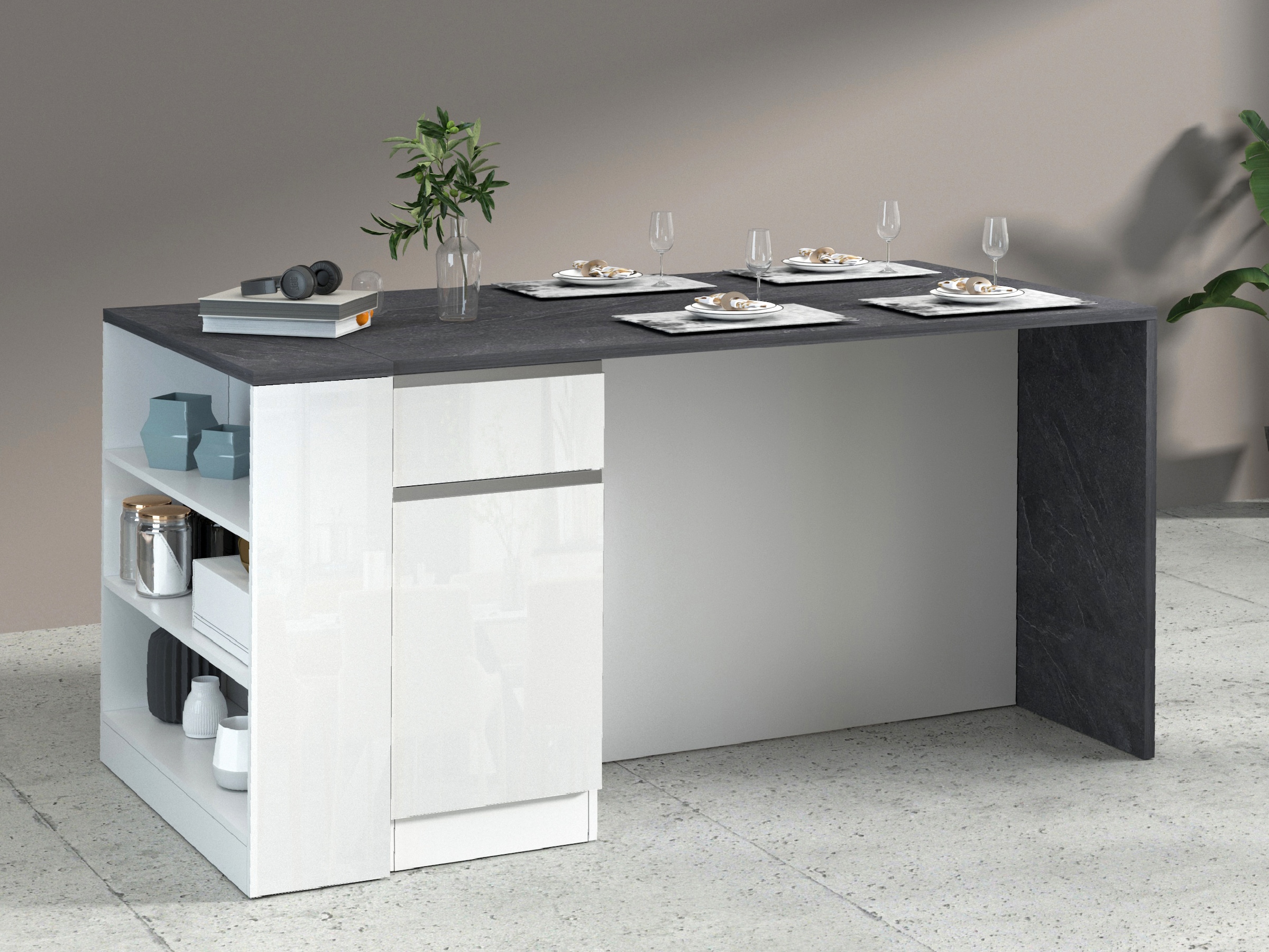 KOCHSTATION Küchenregal »Sole,Regal,Standregal,Küchenregal,Ablageregal« Kombinierbar mit Kücheninsel Serie Sole Kochstation