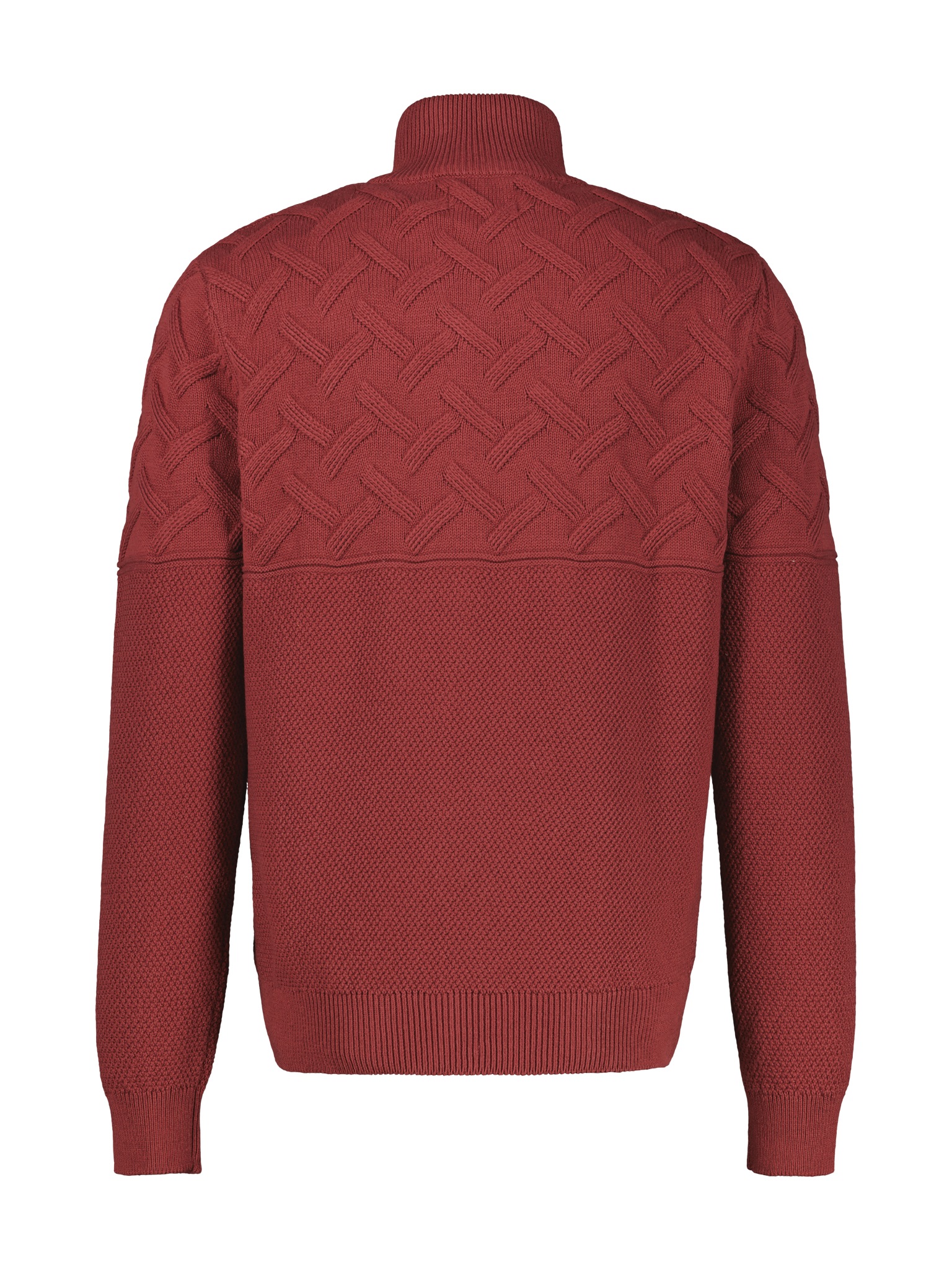 LERROS Pull en tricot mit Zipper und Stehkragen, Jacquard-Struktur