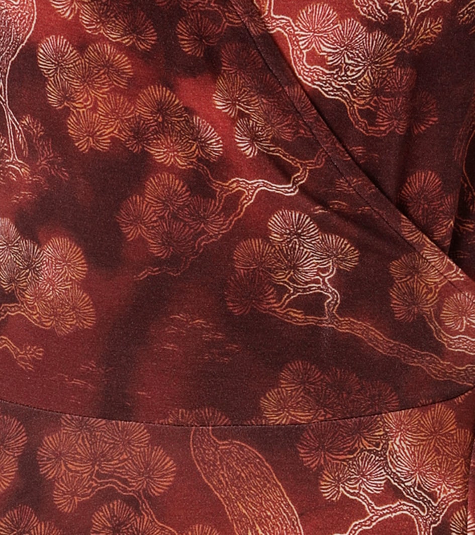 Aniston CASUAL Jerseykleid mit Kranichen im fantasievollen, fernöstlichen Druck - NEUE KOLLEKTION