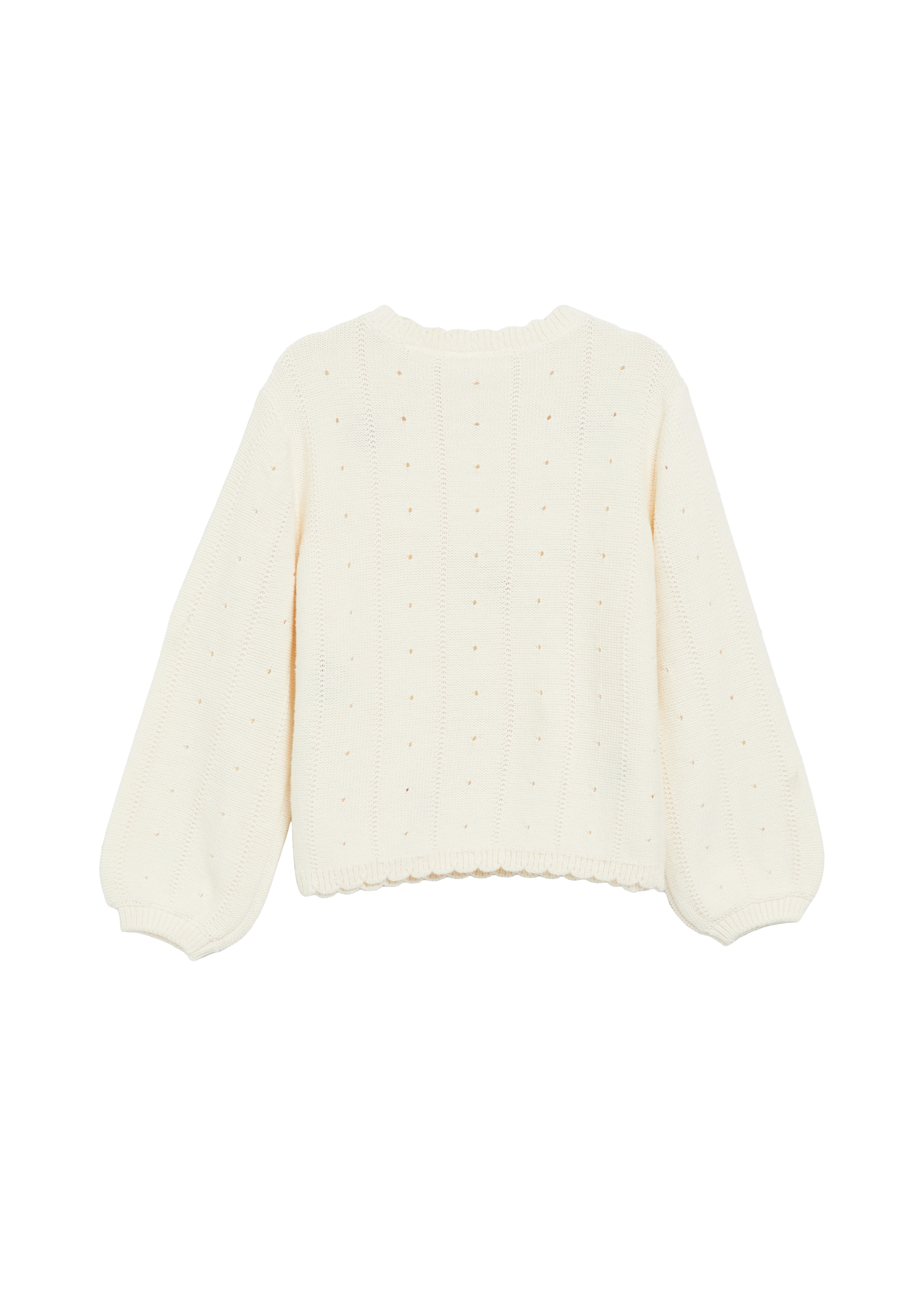 s.Oliver Junior Pull en tricot avec fine broderie florale / détails en crochet / pour filles