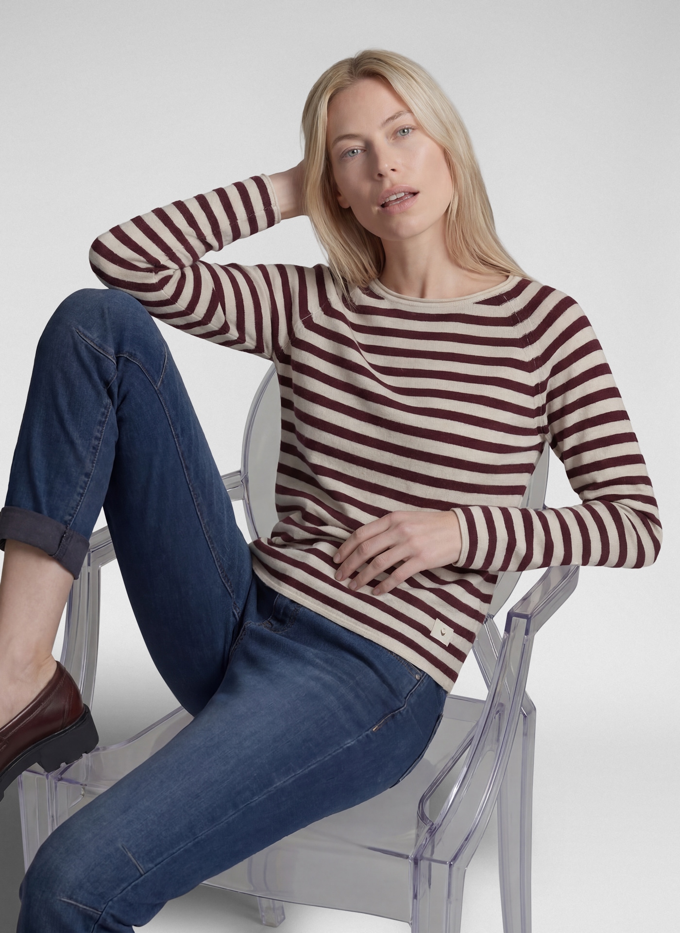 Rabe Pull en tricot à motif rayé