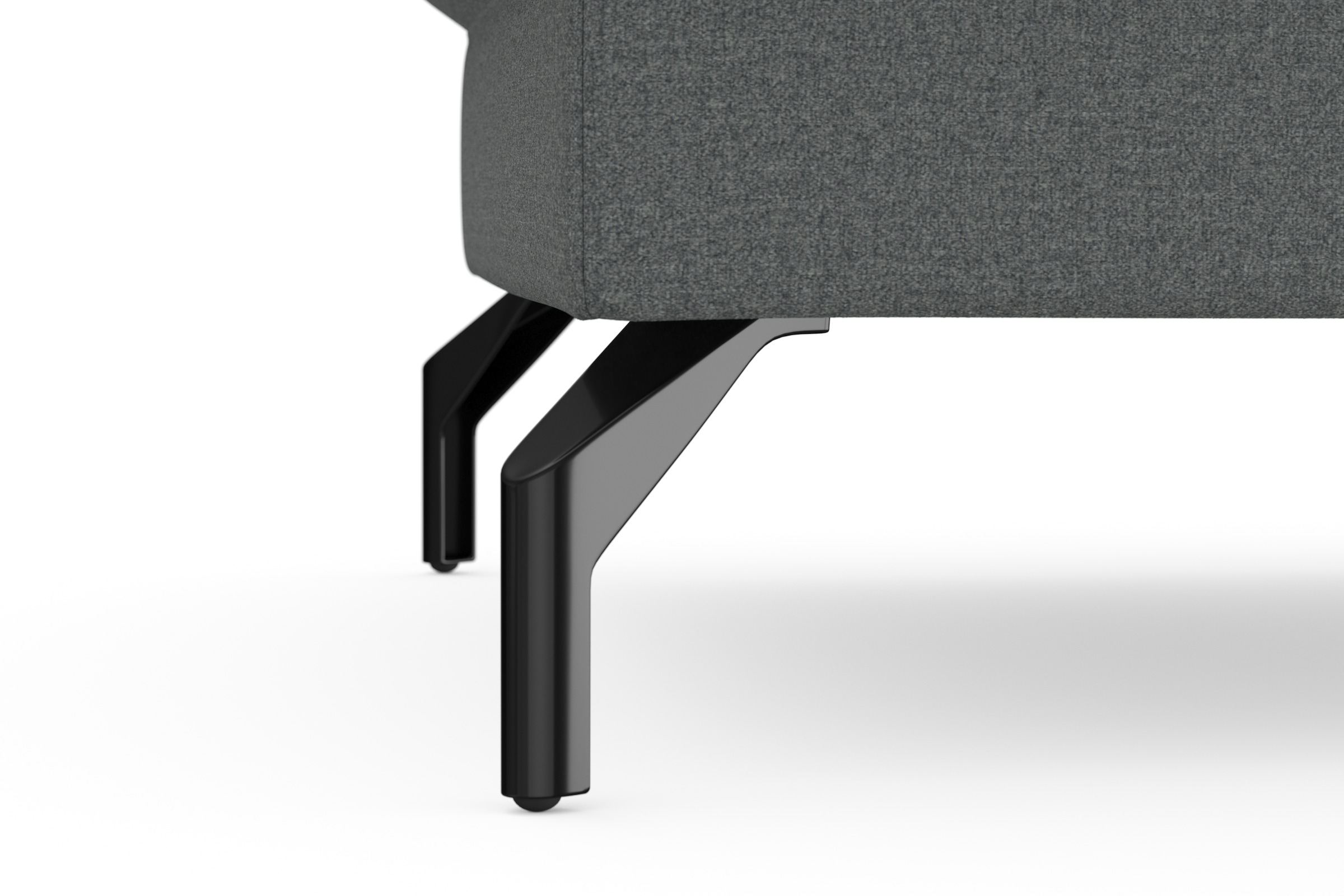 sit&more Hocker »Fashion« inklusive Federkern, mit hochwertigen, schwarzen Metallfüssen