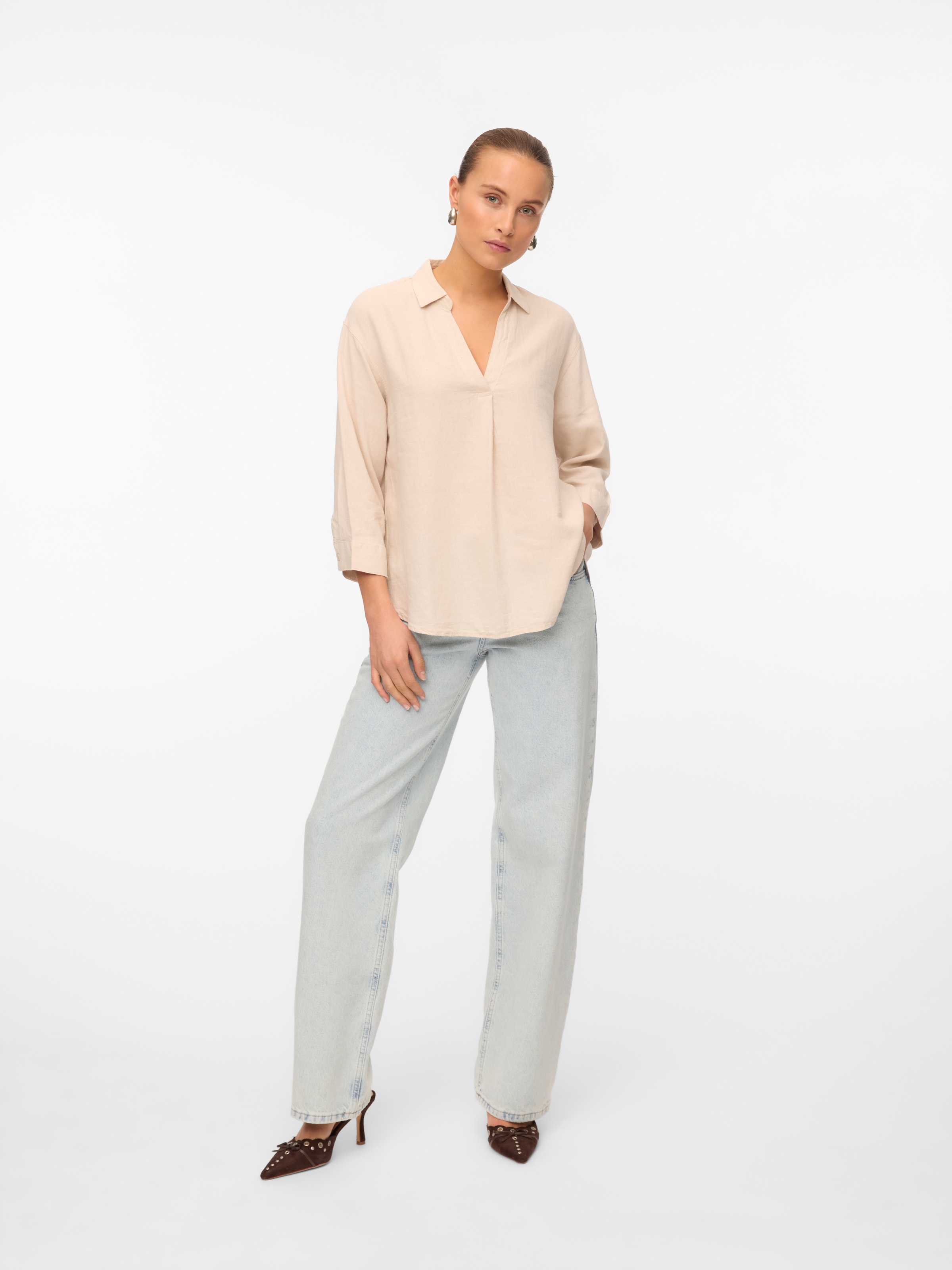 Vero Moda Shirtbluse »VMLINN 3/4 TOP WVN GA NOOS«