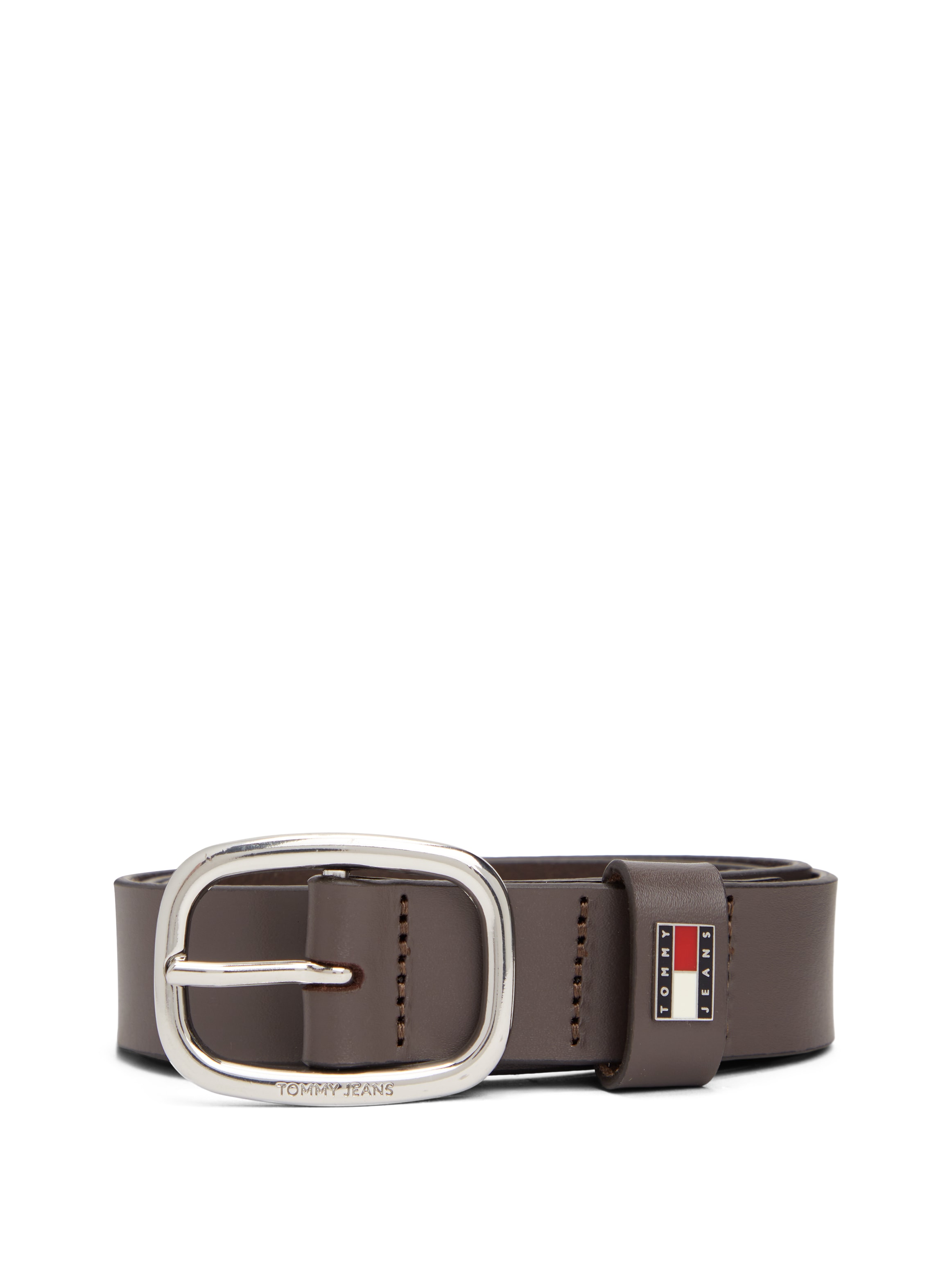 Tommy Jeans Ledergürtel »TJW OVAL 3.0 cm breit« Ovale Einfachdornschliesse und Logo am Verschluss