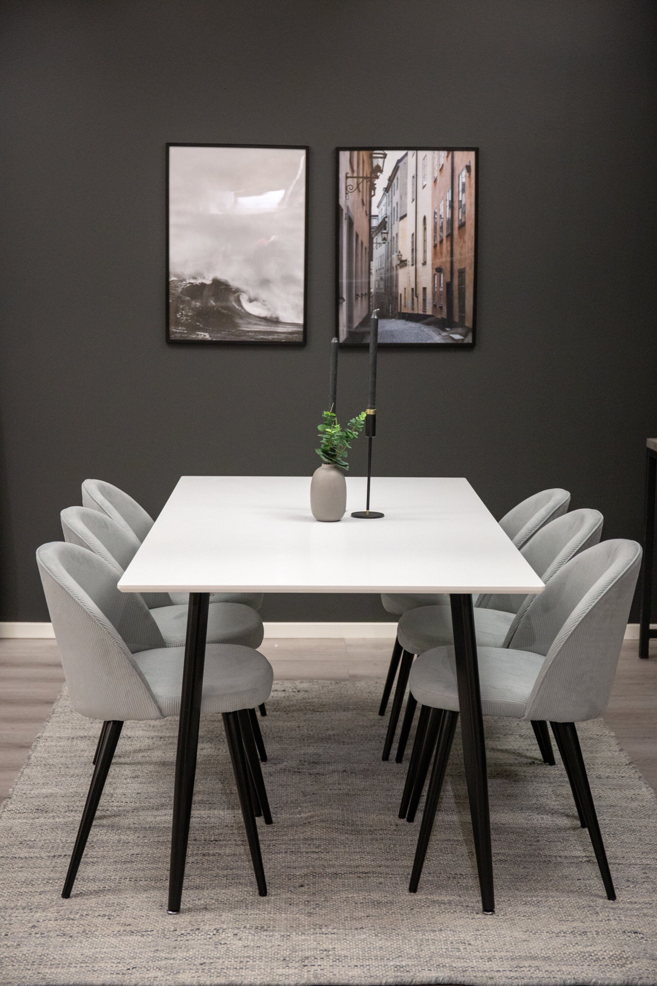 Venture Home Esstisch »Polar, rechteckiger Esstisch mit Stahlbeinen, modern, 180 × 90 cm« Esszimmertisch, MDF, rechteckig, geräumig, urban, edel
