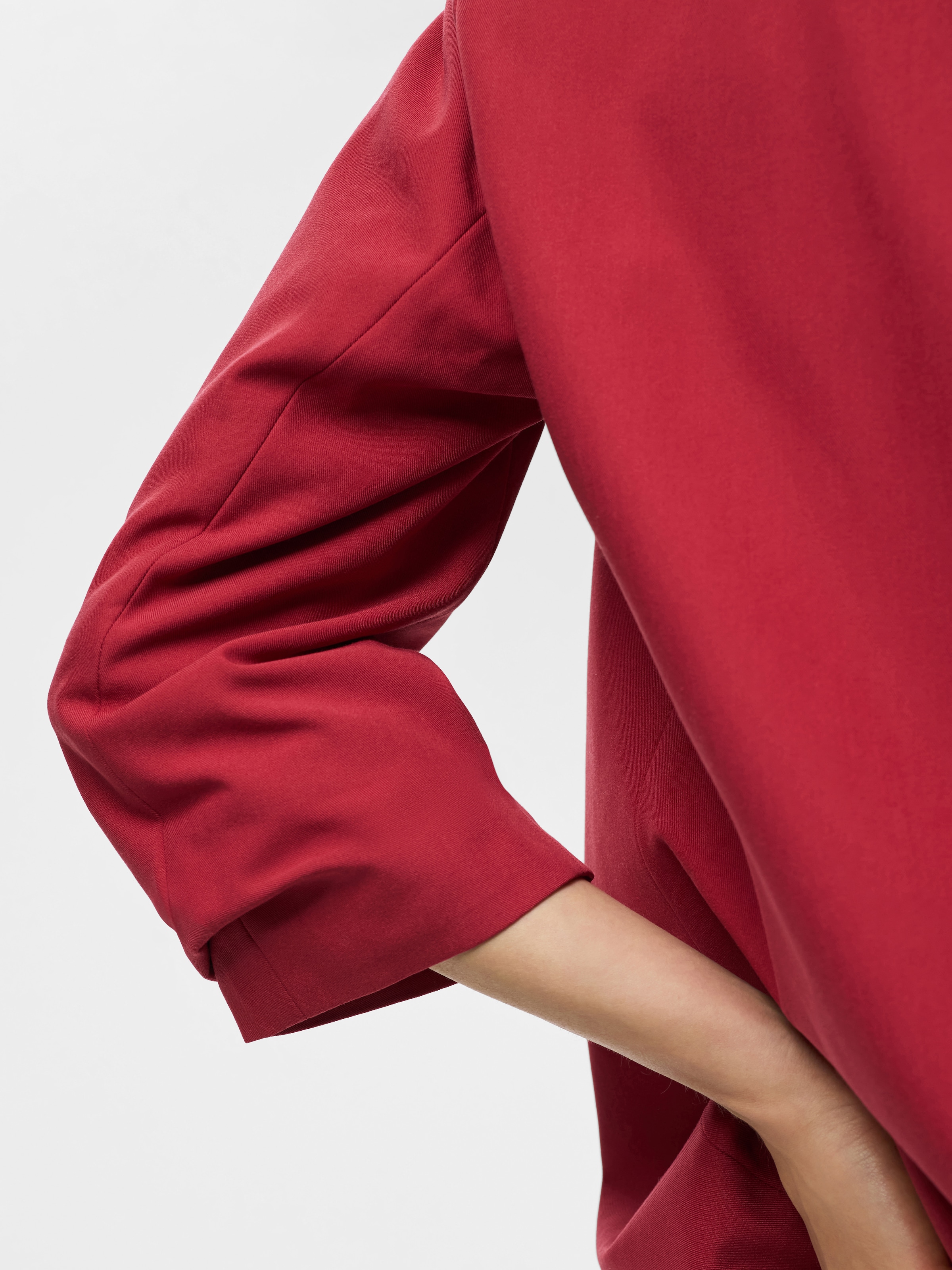 pieces Blazer chemisier »PCBOSELLA 3/4 BLAZER NOOS« mélange de matériaux, coupe régulière