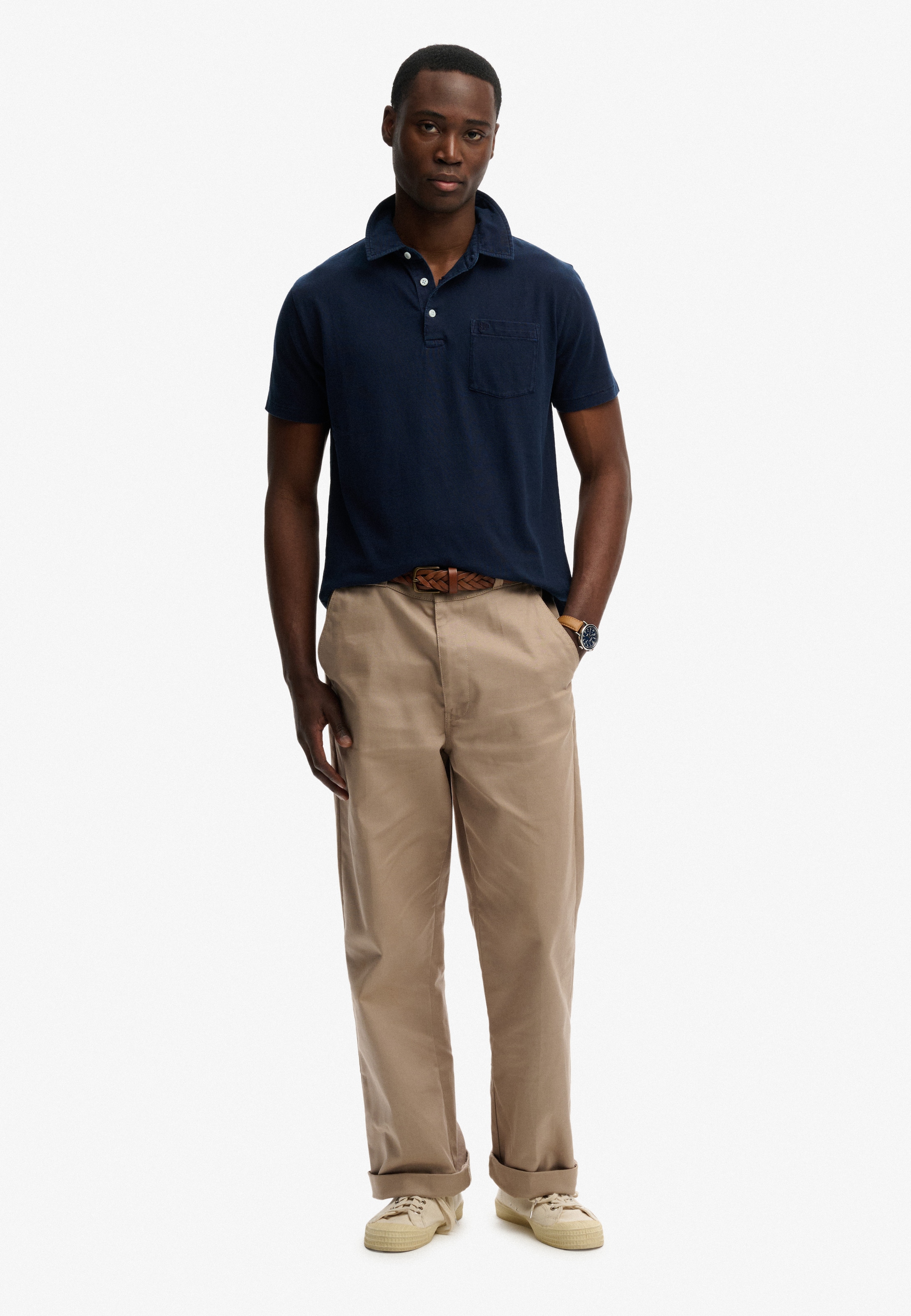 Superdry Polo »CLASSIC COTTON LINEN POLO« en superbe mélange coton-lin