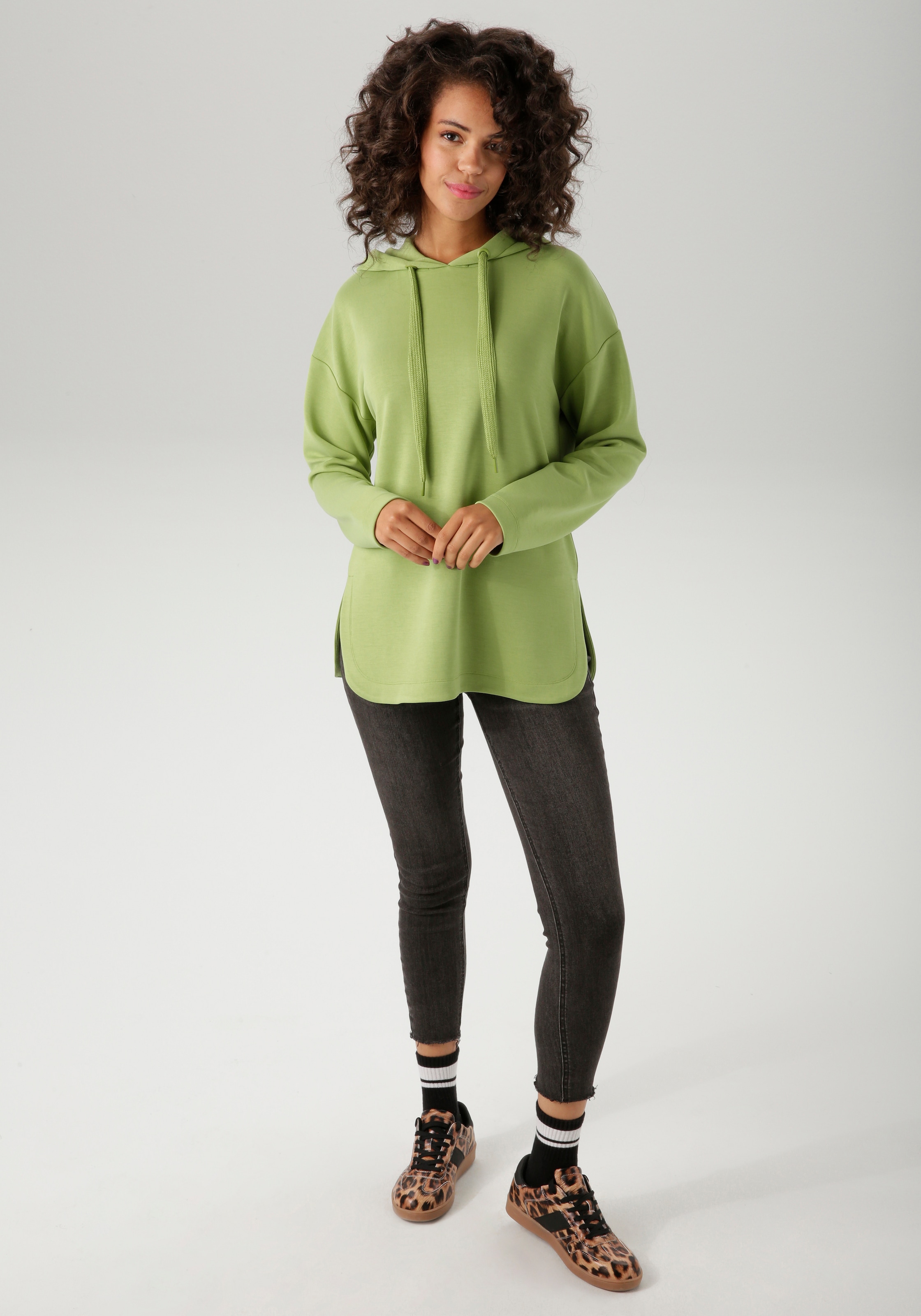 Aniston CASUAL Sweatshirt , mit Bindeband an der Kapuze - NEUE KOLLEKTION
