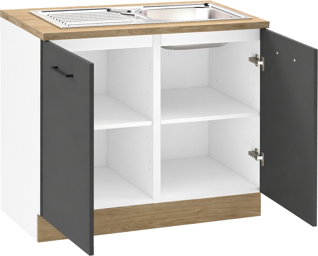KOCHSTATION Meuble évier »KS-Kolari« 1 cuis tlg. Masse (B/T/H): 100,1 x 60 x 88 cm