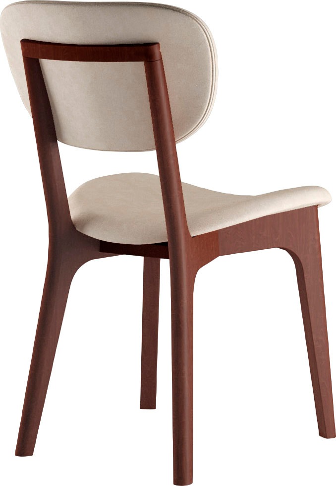 Home affaire Chaise »COZY Made in Italy« (Ensemble) 2 cuisstructure en hêtre, cerisier ou noyer, bois massif, chaise design