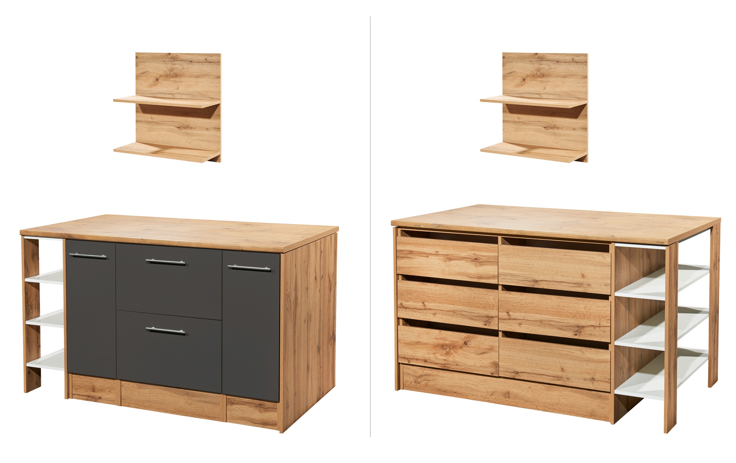 RESPEKTA Kücheninsel »Hilde« Breite 150 cm, inkl. Hängeregal