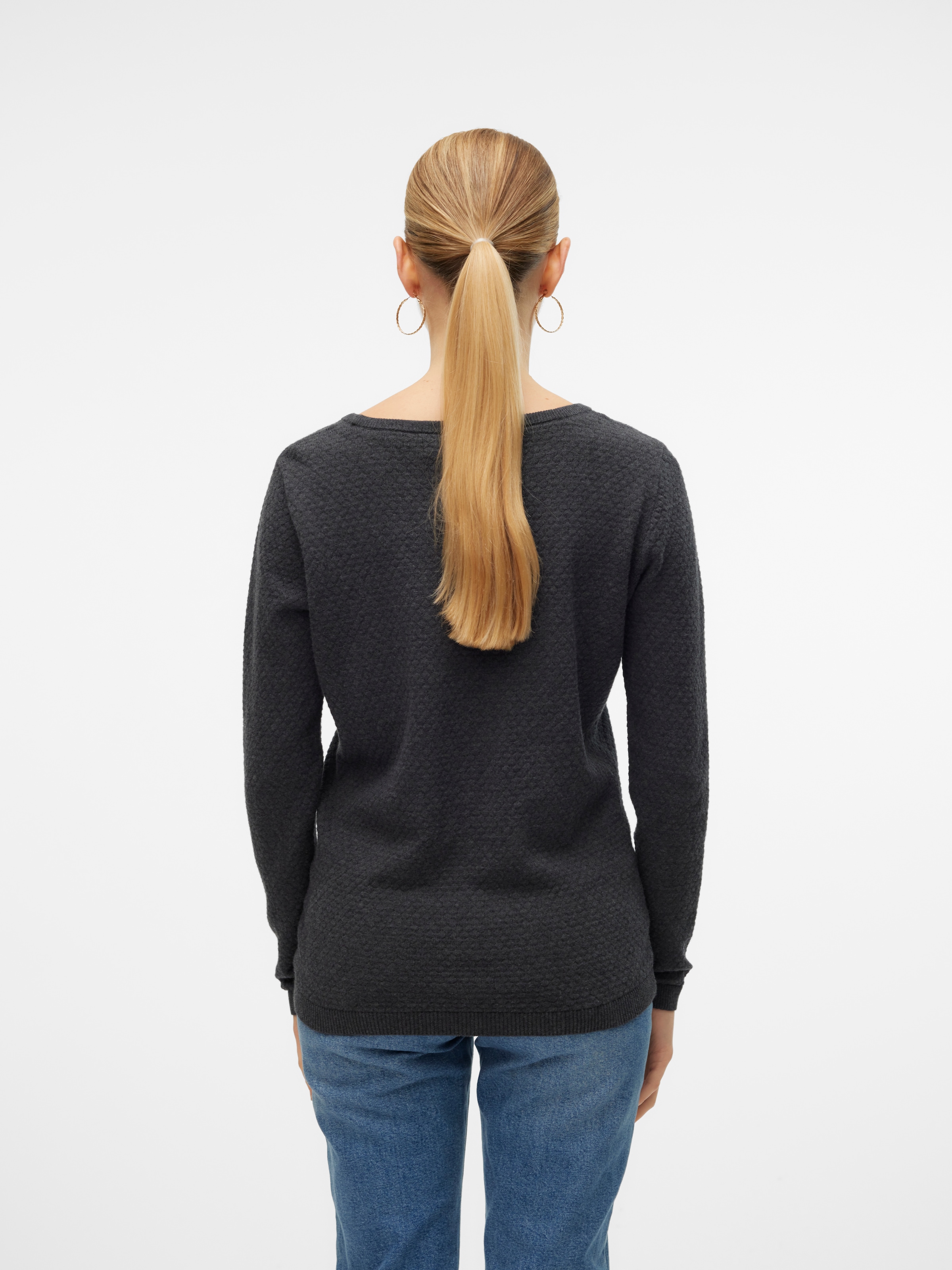 Vero Moda Pull à col rond »VMCARE STRUCTURE LS O-NECK BLOUSE« en coton