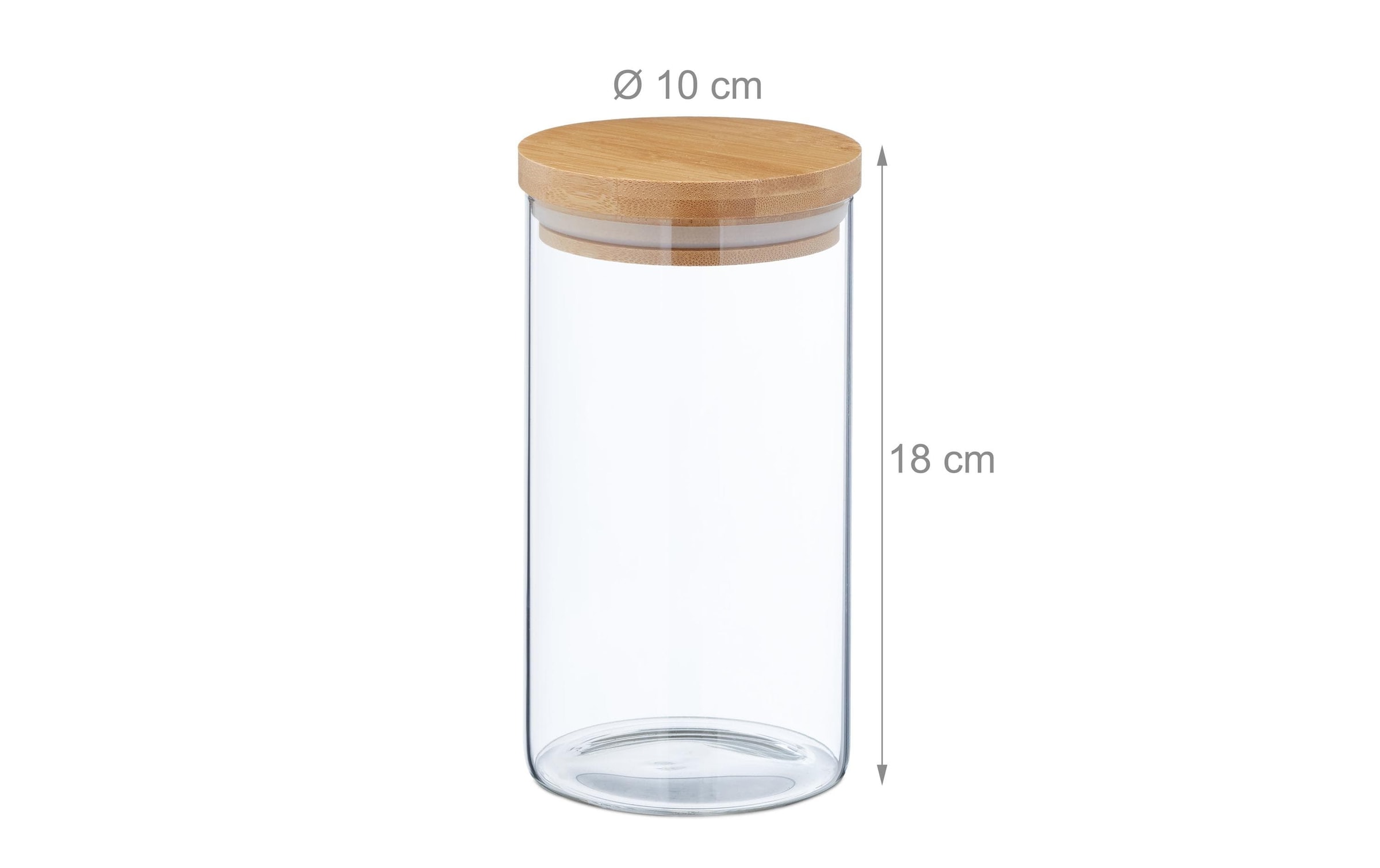 relaxdays Bocal à provisions »1 l« compatible lave-vaisselle