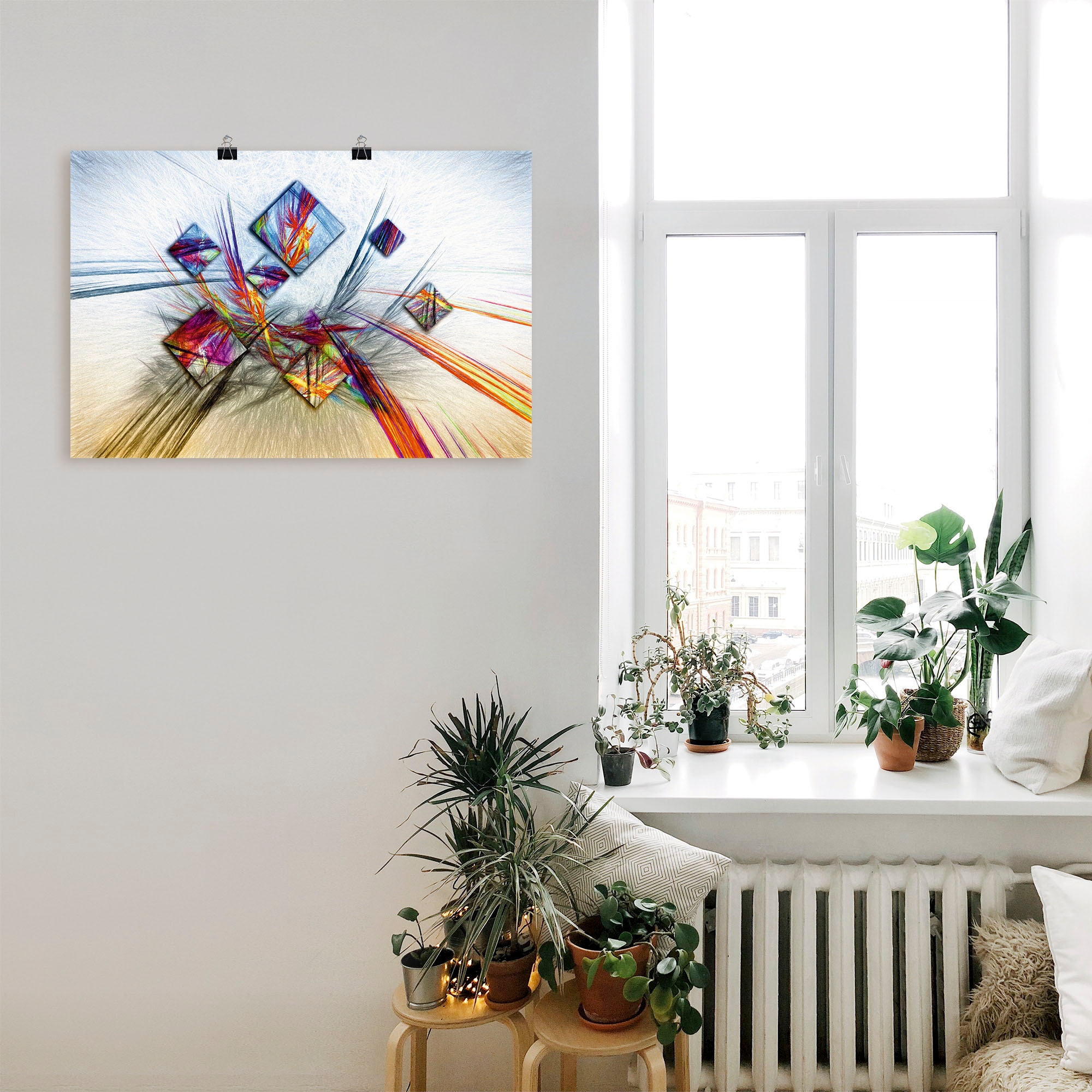 Artland Fresque murale »Digitale abstrakte Malerei« 1 cuis tlg. als Leinwandbild, Poster in verschied. Grössen