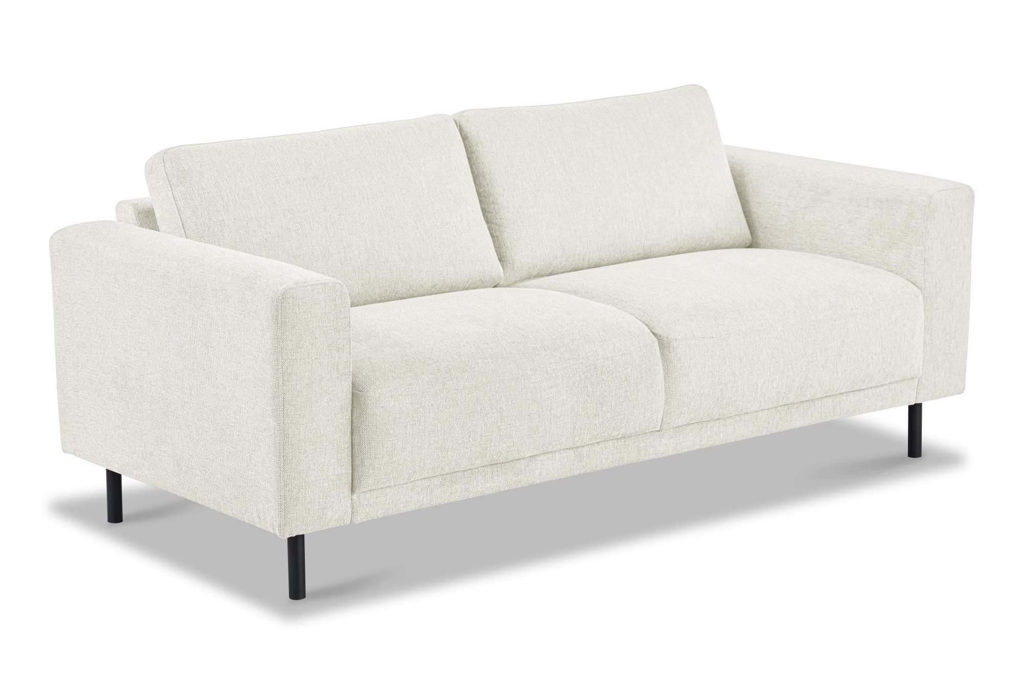 GOODproduct 2,5-places »Sveeva, Kompaktsofa, B.183 cm, schwarze Metallfüsse« tissu tissé durable, avec suspension ondulée, plusieurs couleurs