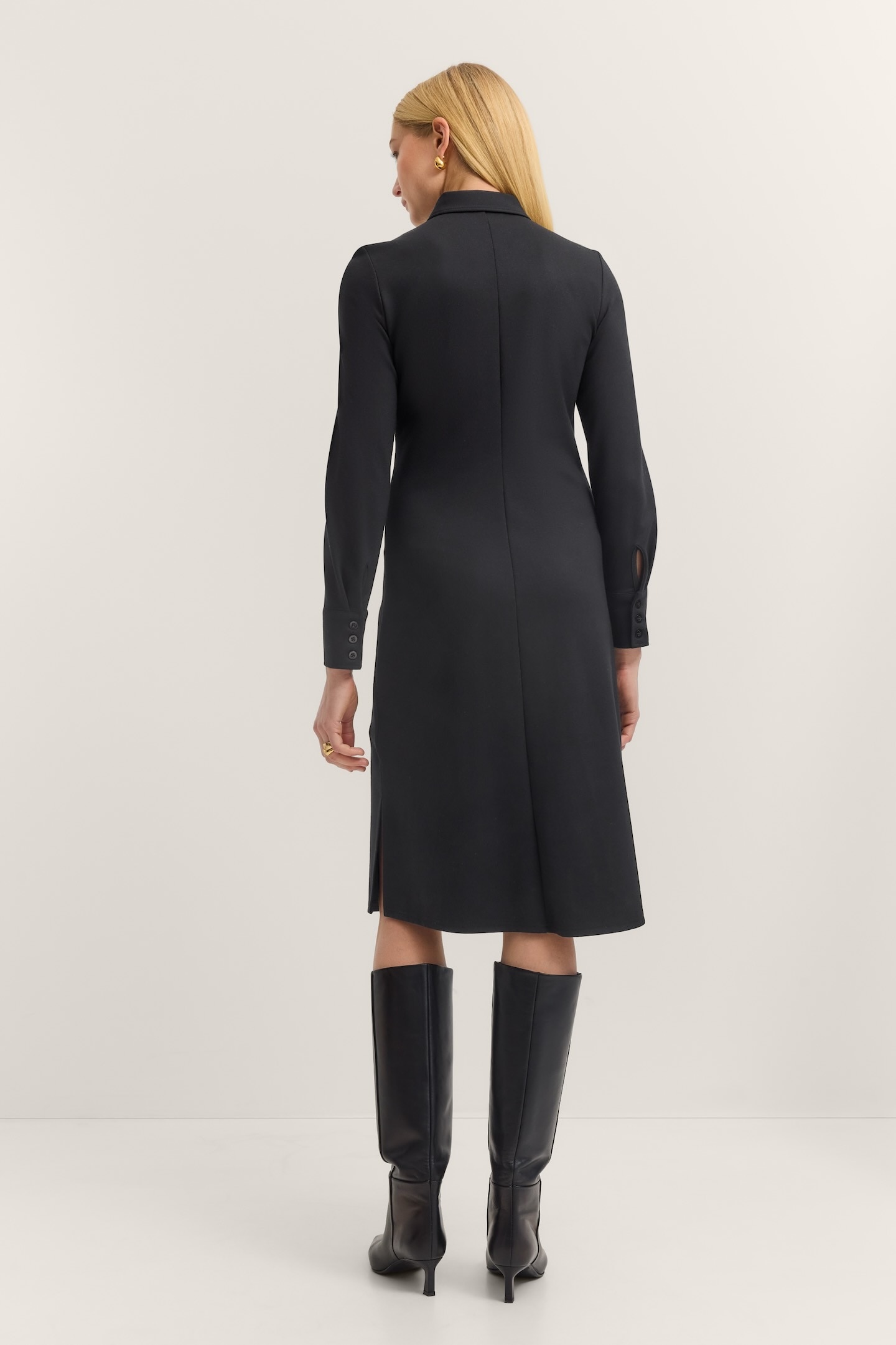 bugatti Blusenkleid »Jersey« mit Knopfleiste und Hemdkragen
