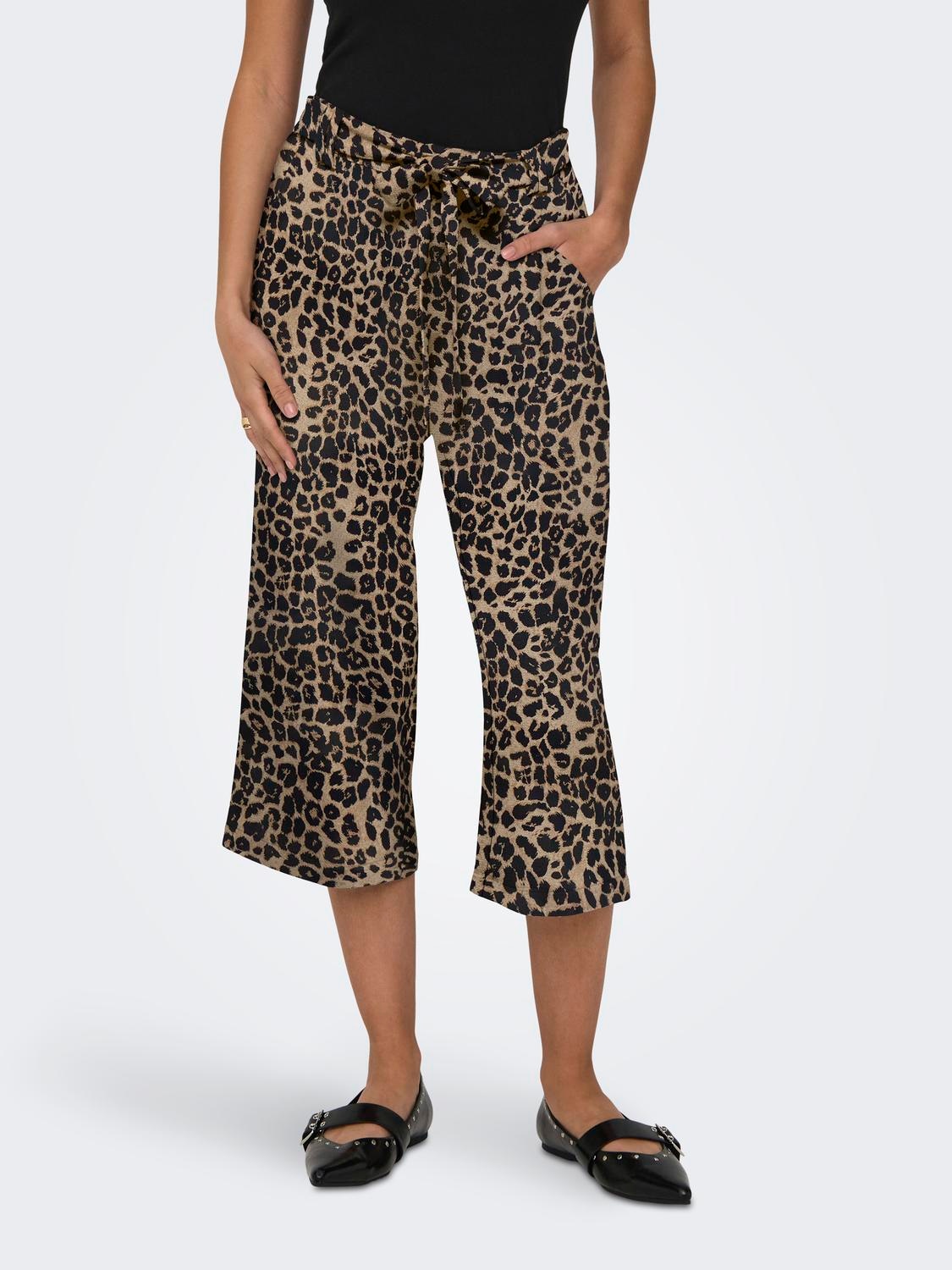 ONLY Pantalon palazzo »ONLWINNER – Culottehose mit elastischem Bund und Kordelzug«  mélange de matériaux, coupe régulière