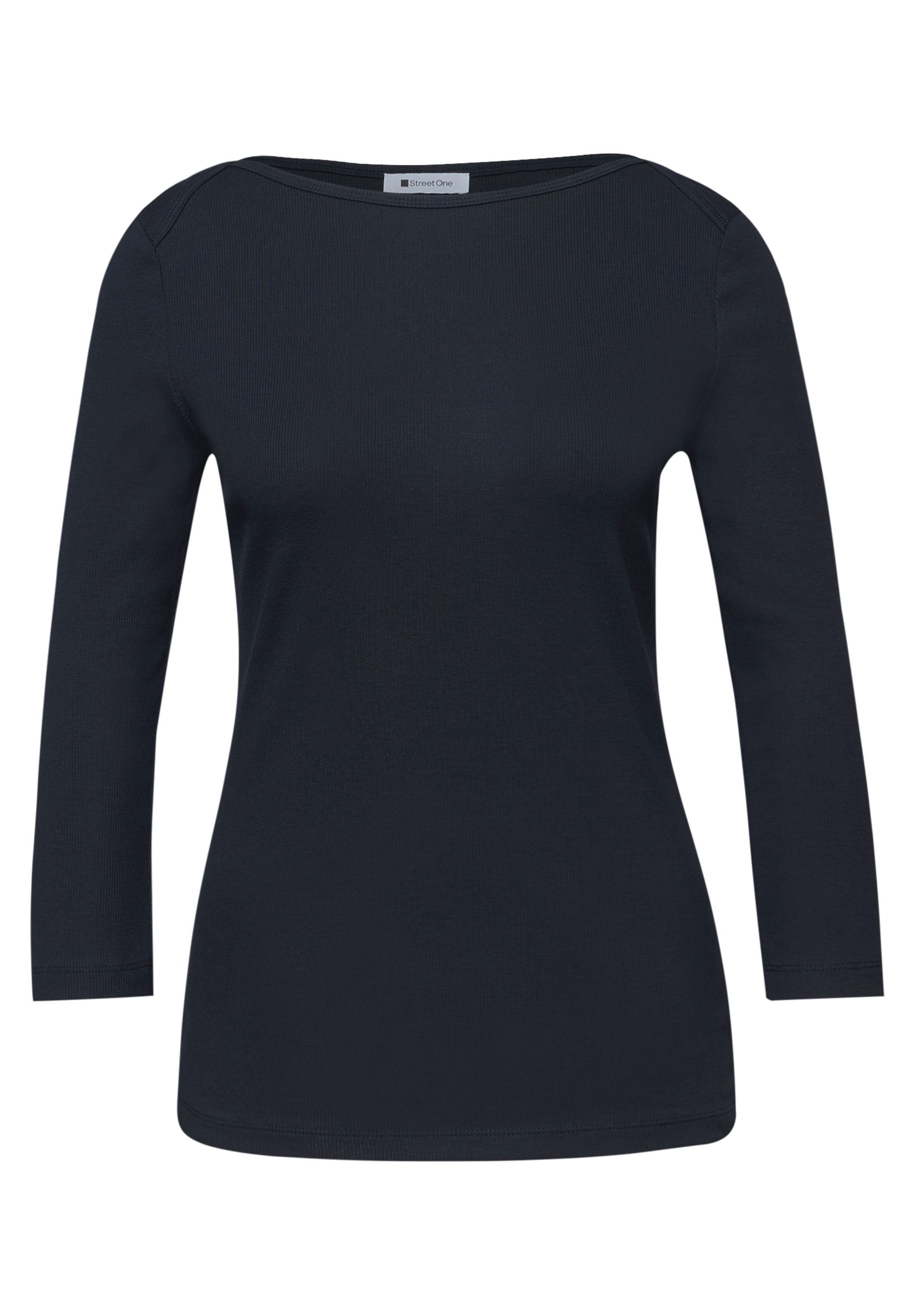 STREET ONE T-shirt à manches 3/4 in Rippstruktur