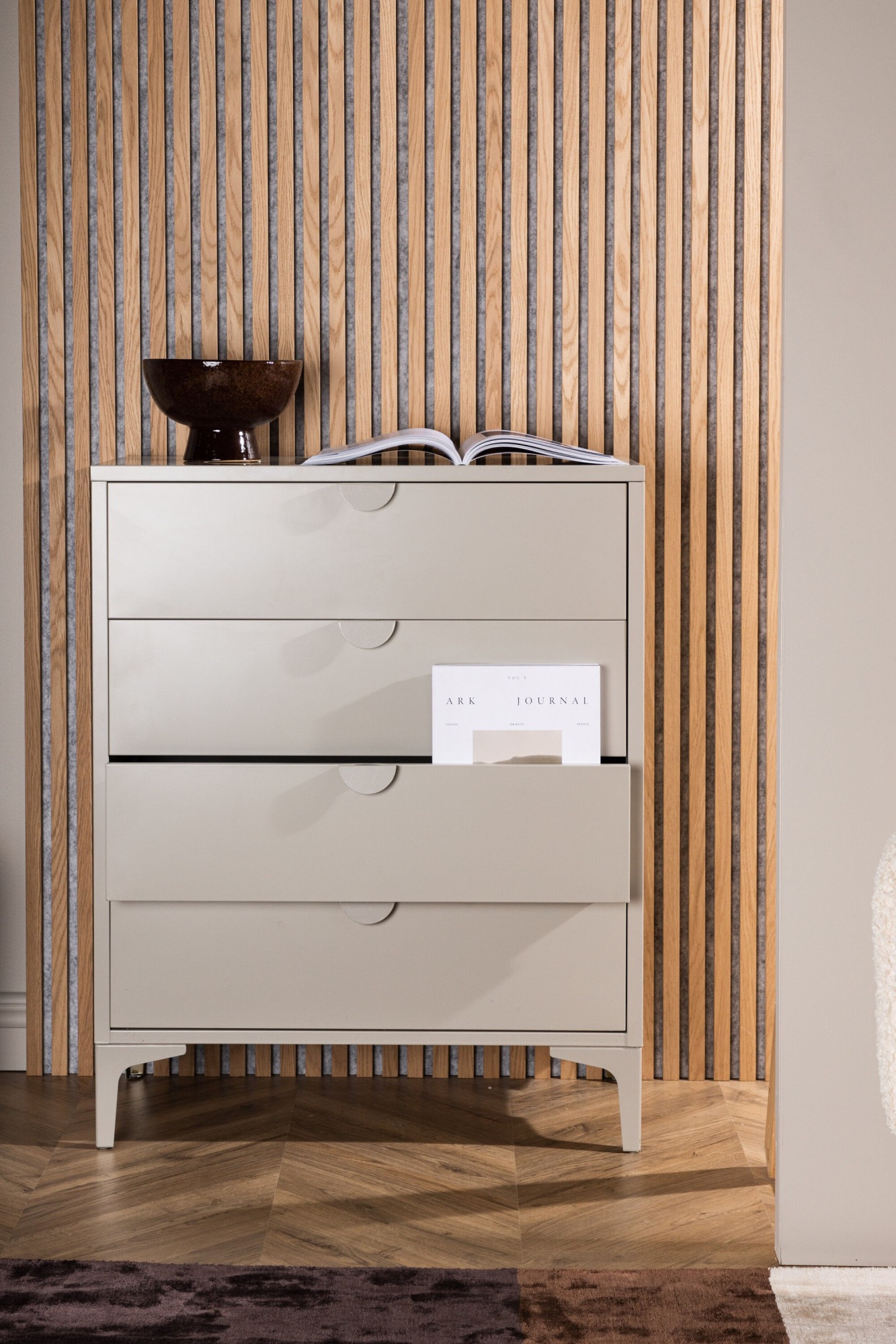 Venture Home Schubkastenkommode »Piring, hohe Kommode aus Stahl, 4 Schubladen, Höhe 98 cm« Schubladenkommode, Pulverbeschichtung, hoch, anspruchsvoll, modern