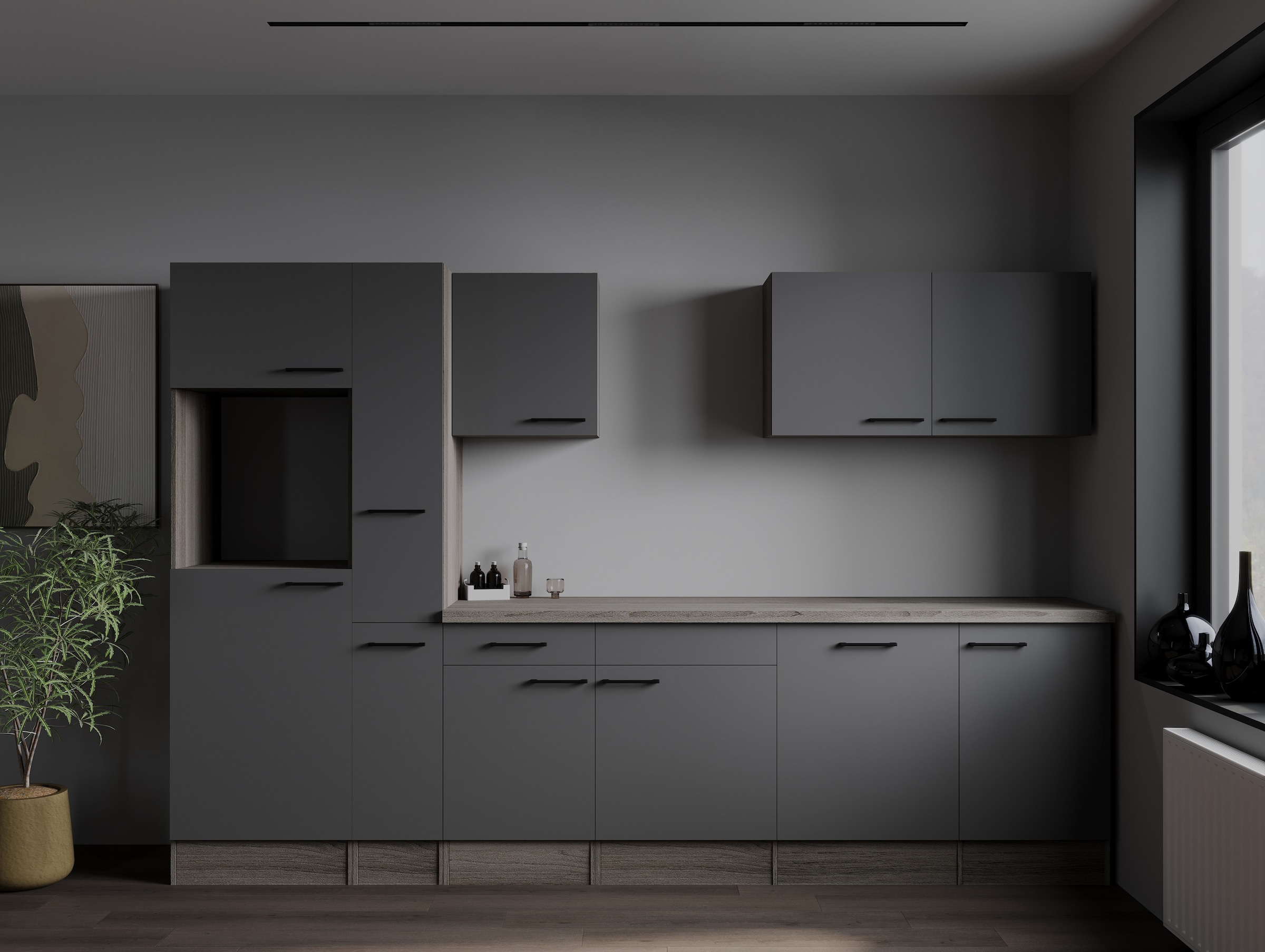 RESPEKTA Küchenzeile »Oliver« Breite 310 cm, 90 cm Arbeitshöhe, in exklusiver Konfiguration für OTTO