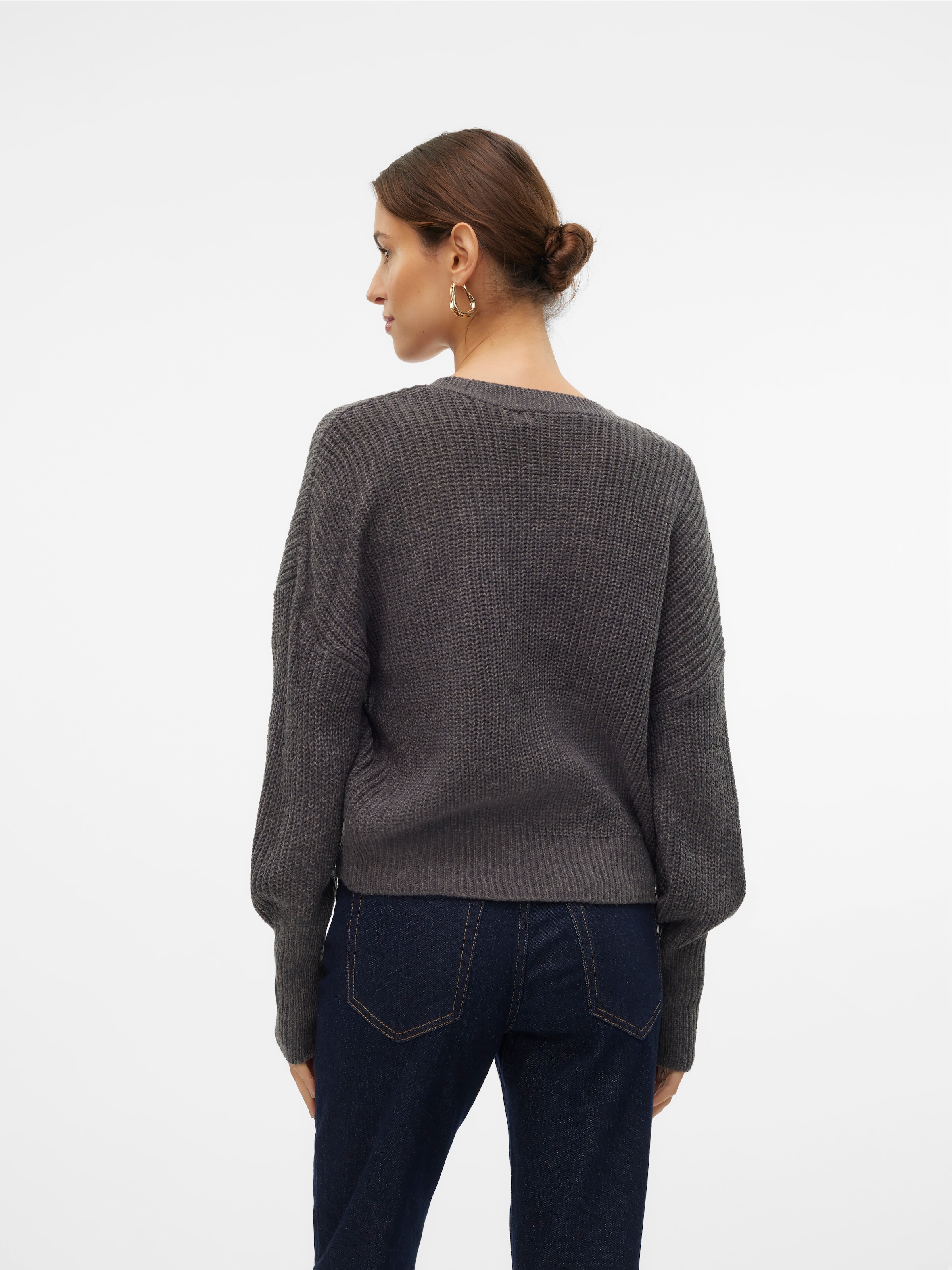 Vero Moda Veste en tricot »VMLEA LS V-NECK CUFF CARDIGAN NOOS« fibre synthétique, coupe régulière