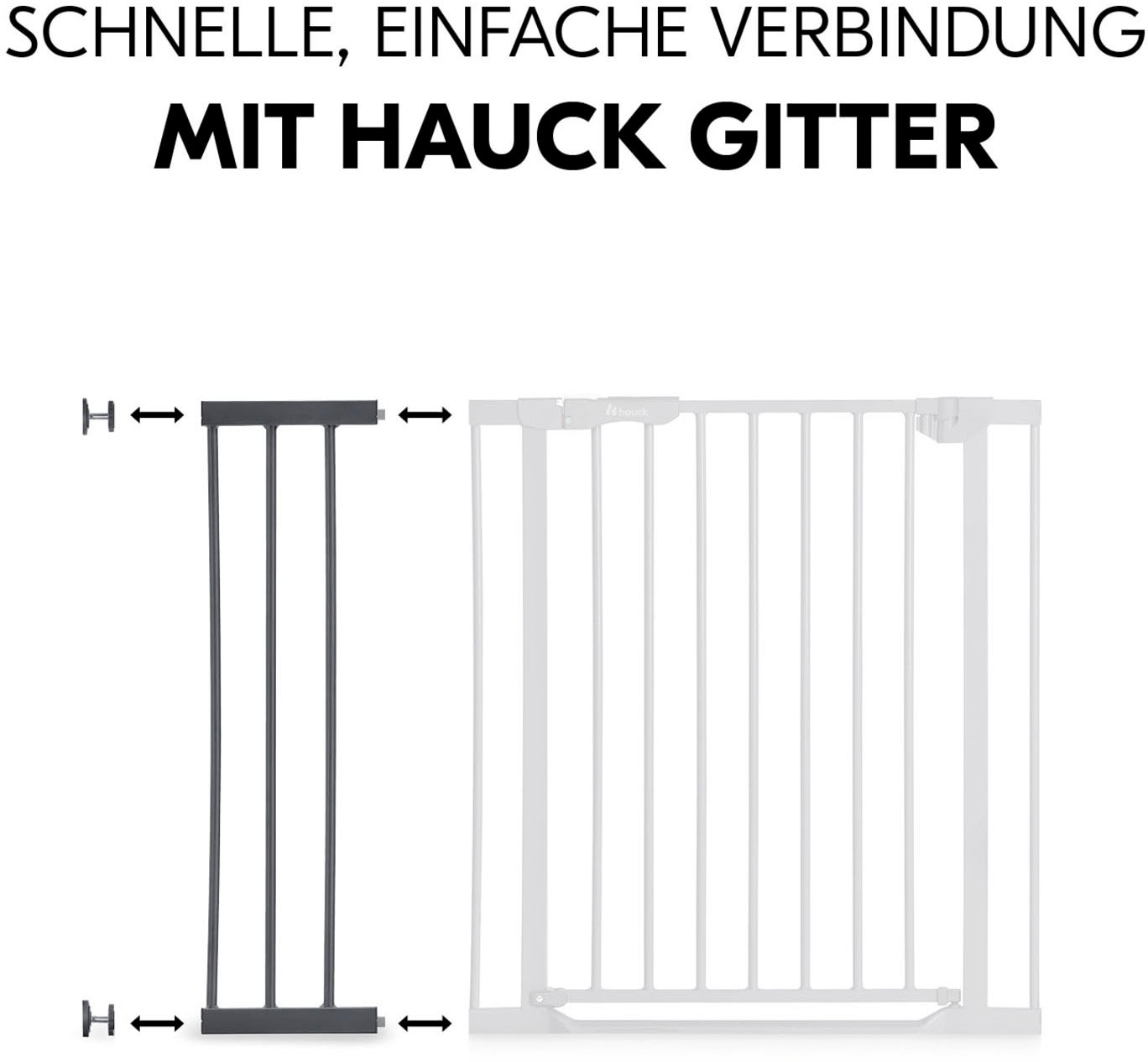 Hauck Verlängerung für Türschutzgitter »Extension, 21 cm, Dark Grey«
