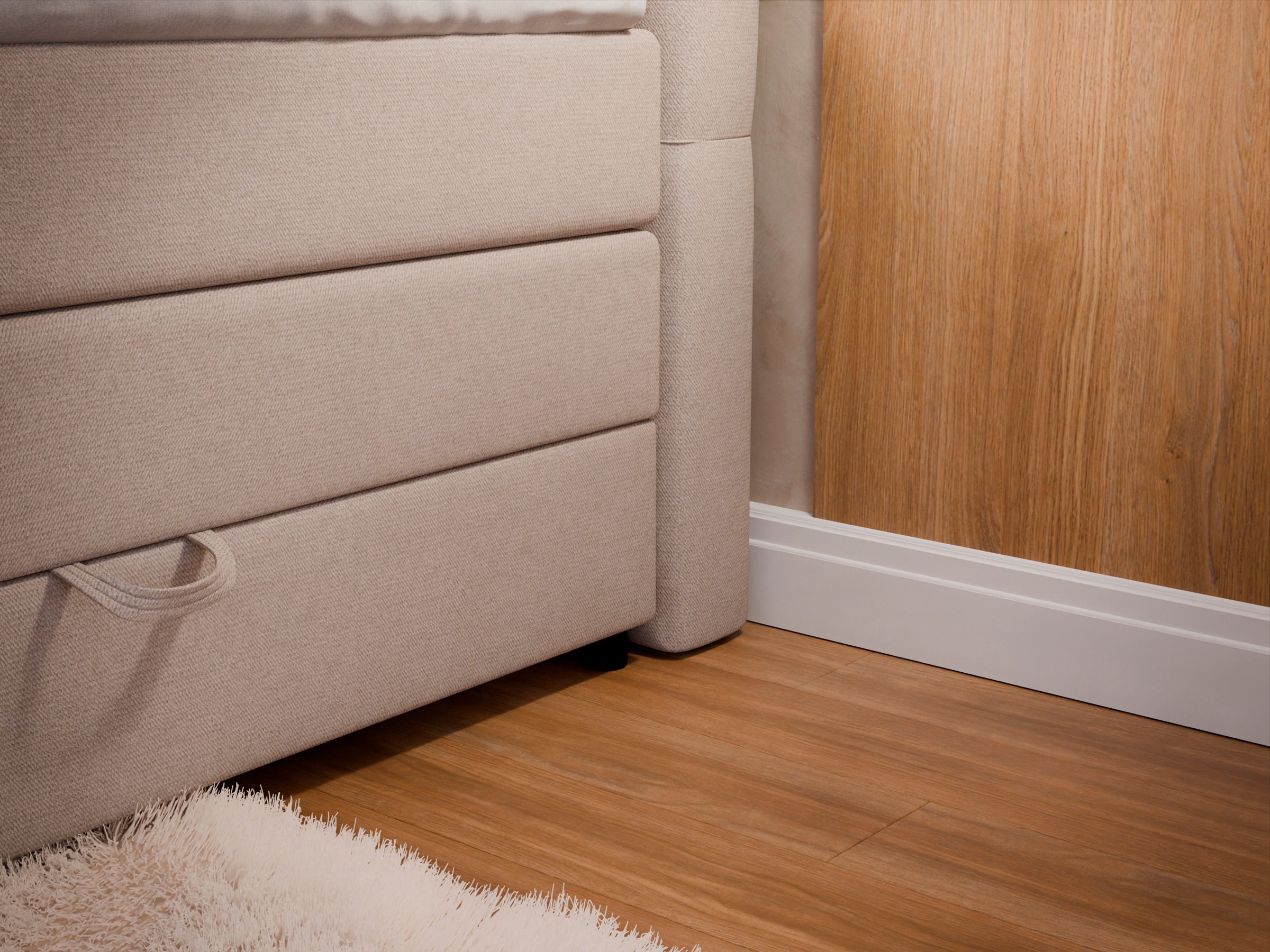 FORTE Boxspringbett »STAR erhältlich in den Breiten 140cm, 160cm & 180cm, inkl. Bettkasten« inkl. Fussteil, erhältlich in verschiedenen Farben